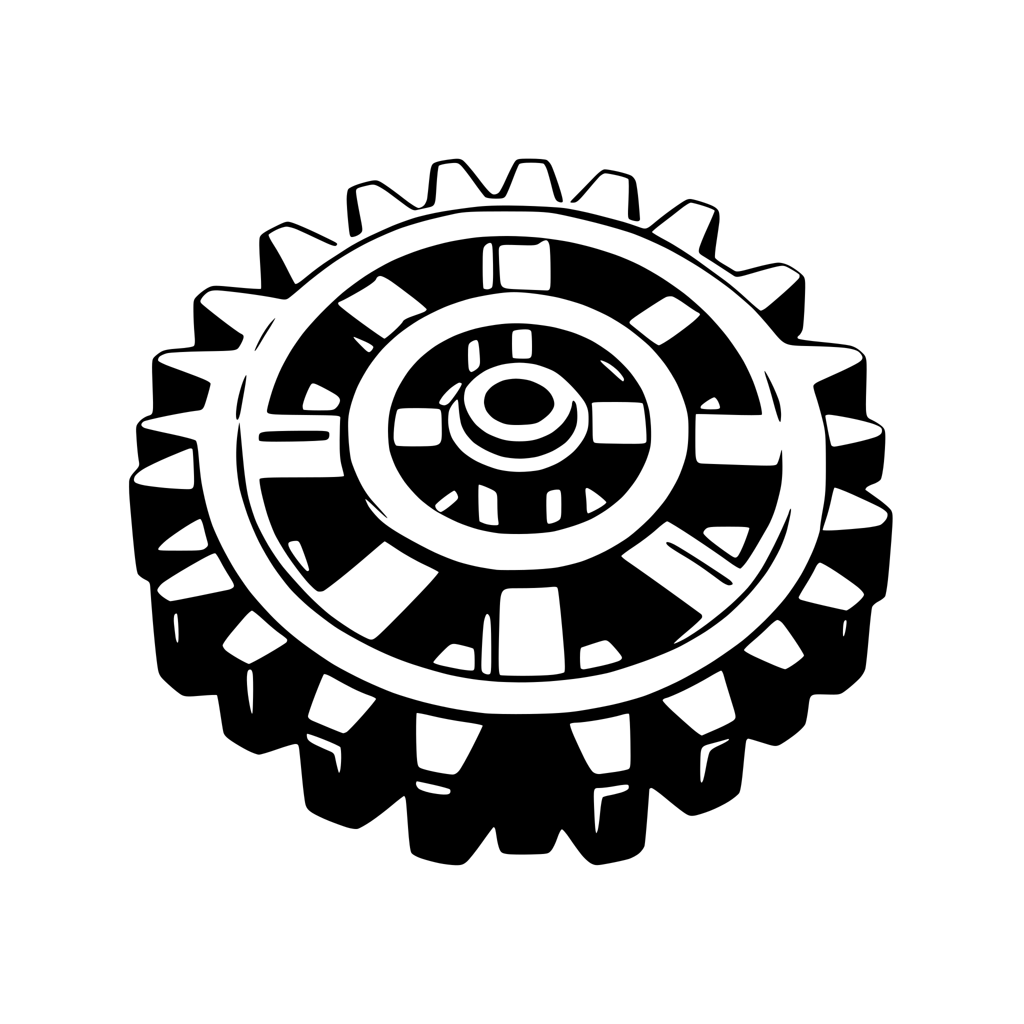 AI-generated SVG of a I want a 3d gear