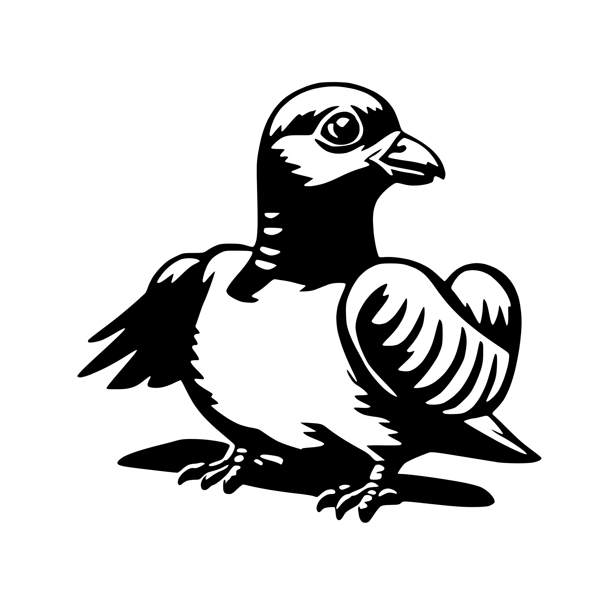 AI-generated SVG of a carrier pigeon