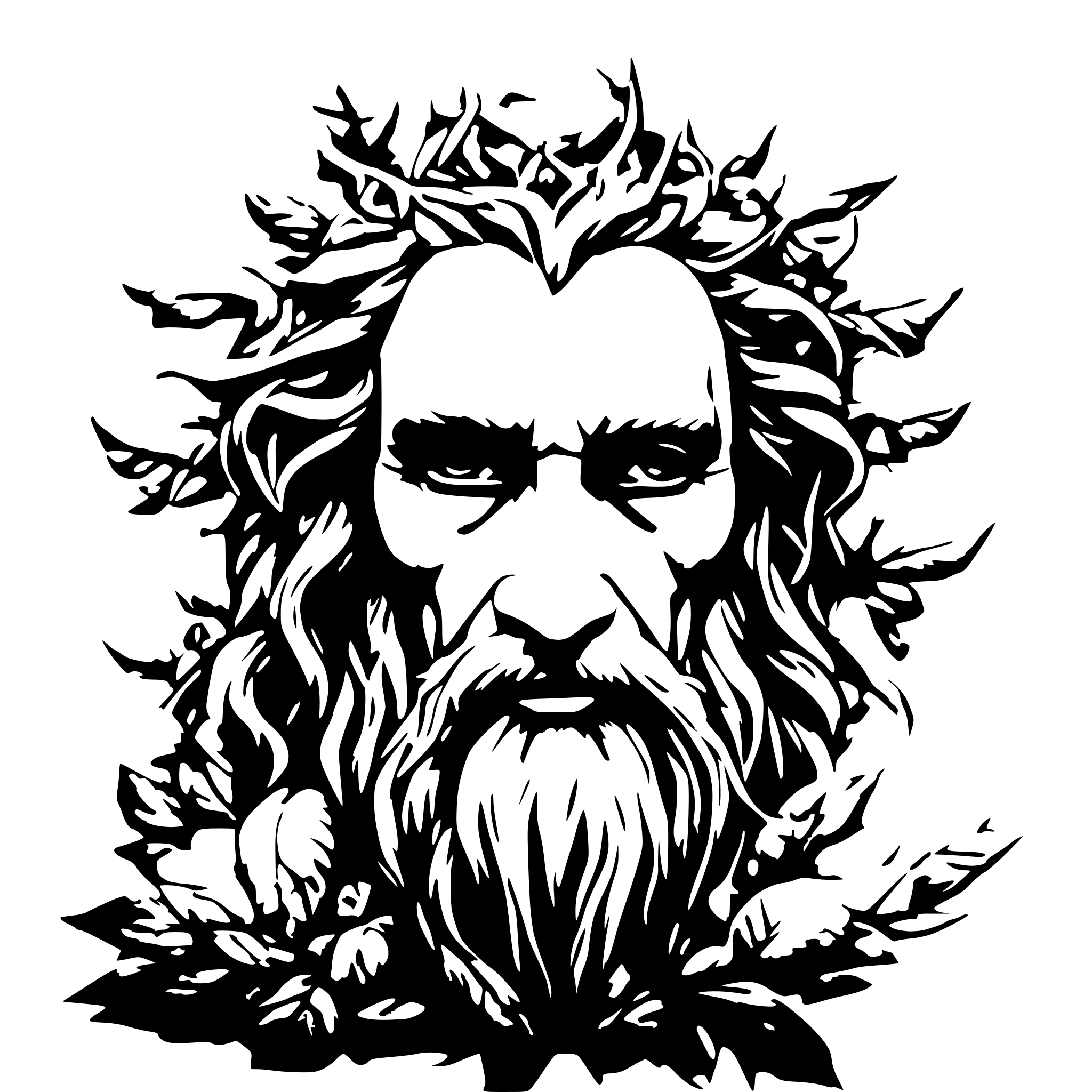 AI-generated SVG of 'realistic Leshy'