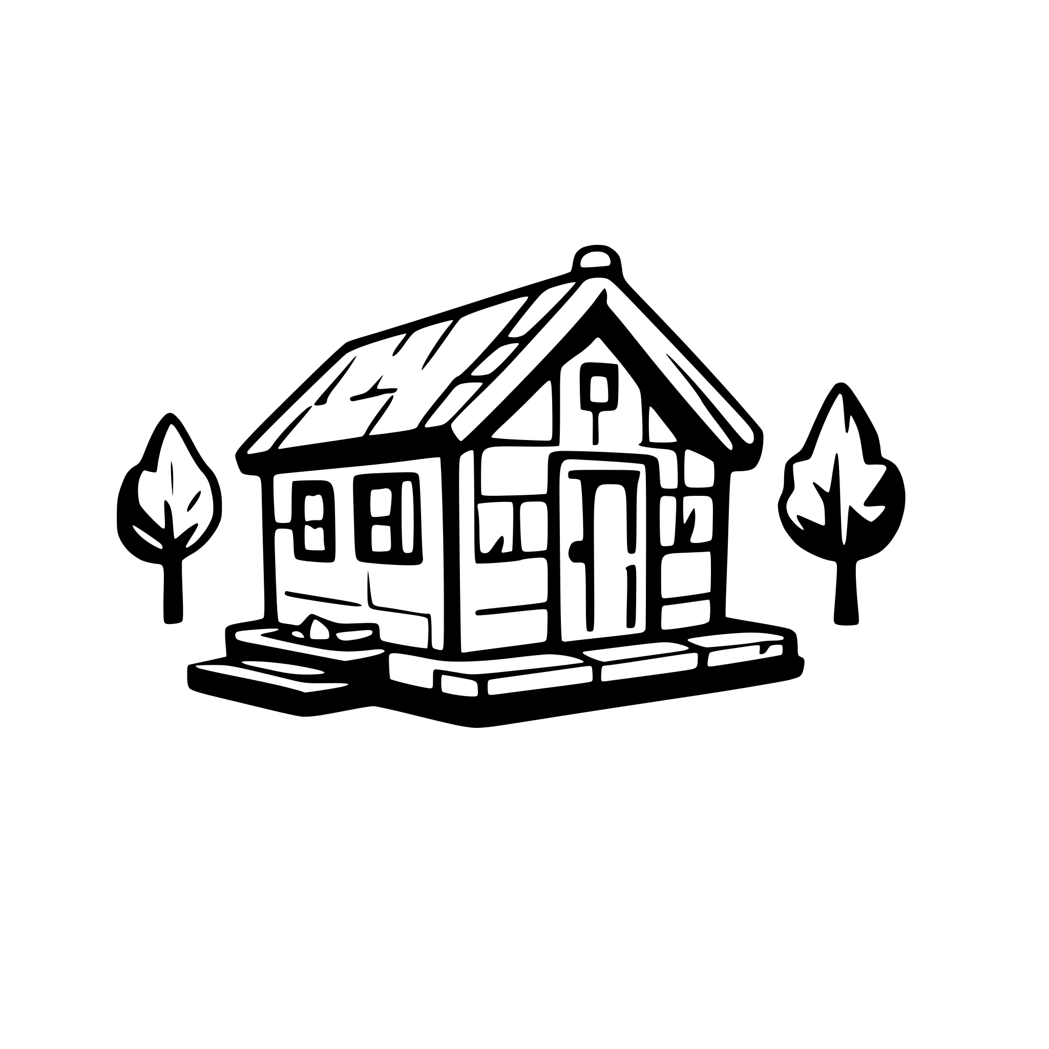 AI-generated SVG of a Cabin