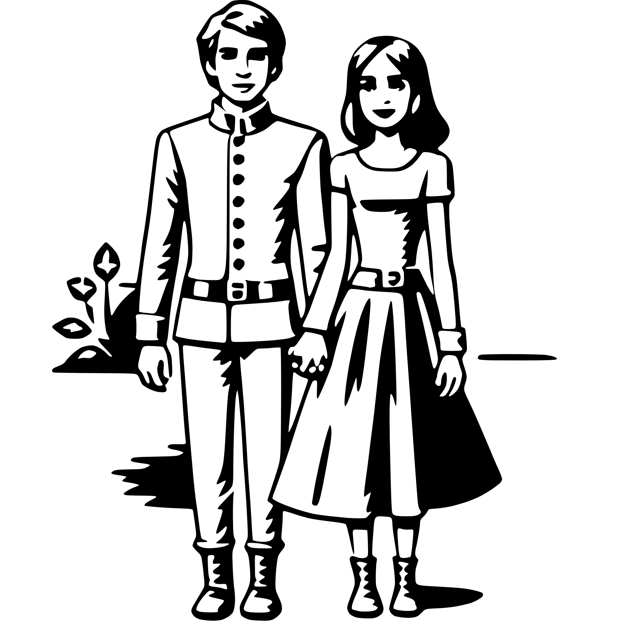 AI-generated SVG of 'couple's matching outfits'