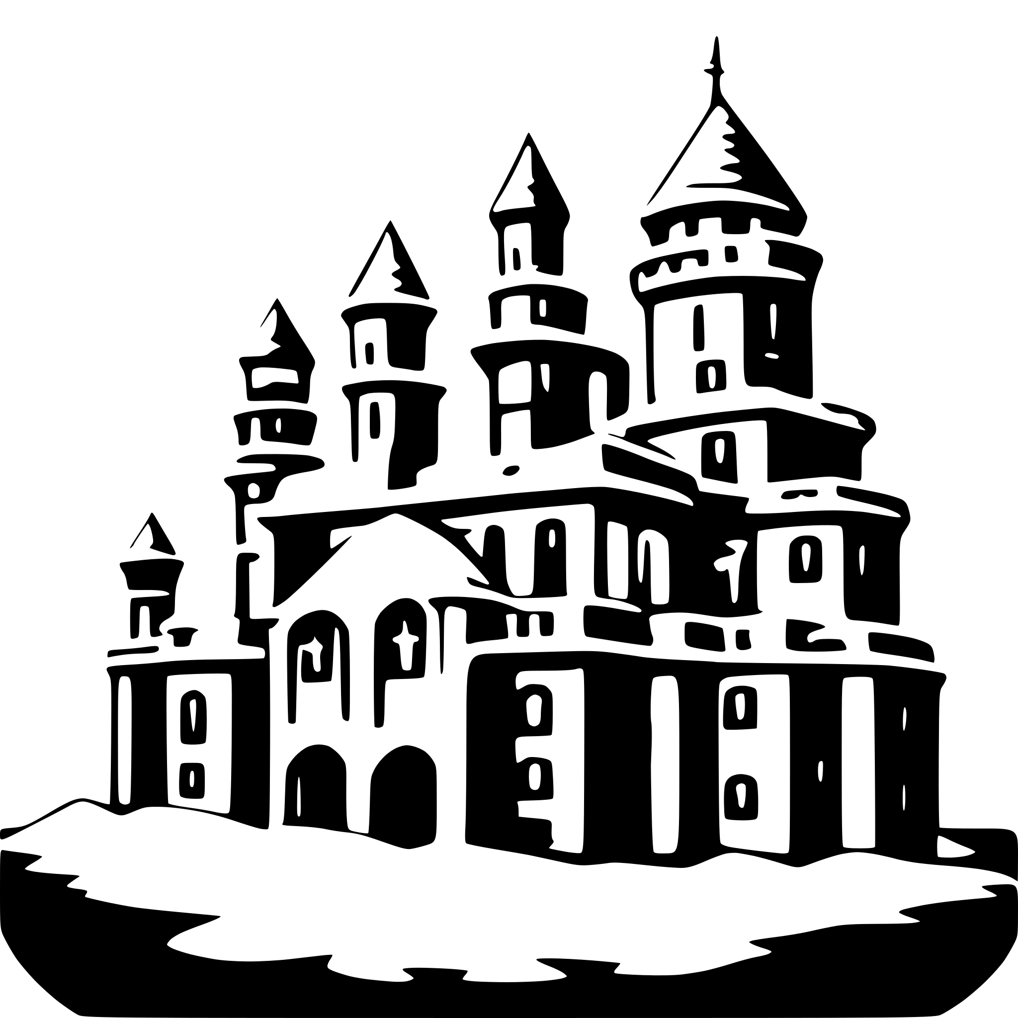 AI-generated SVG of a palace of ice