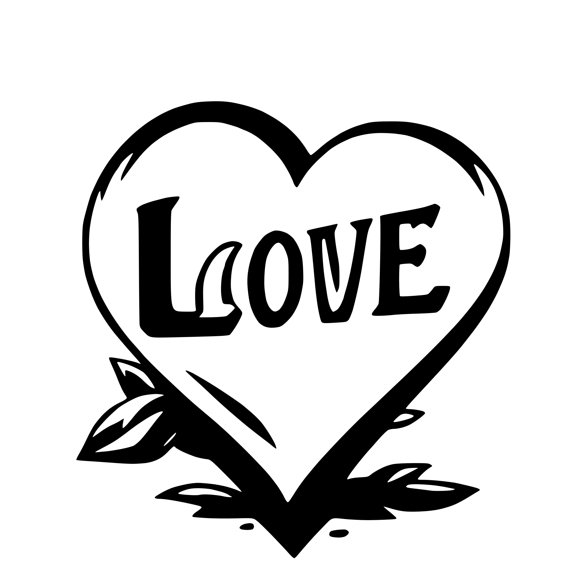 AI-generated SVG of 'love banner'