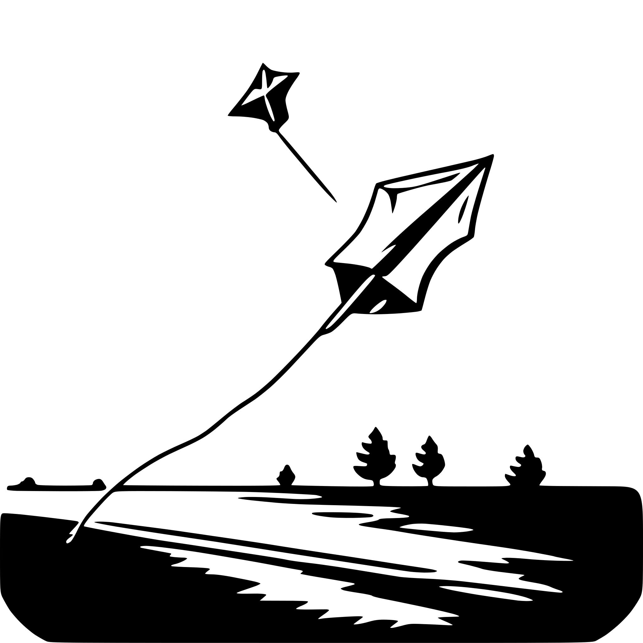 AI-generated SVG of a kite in sky