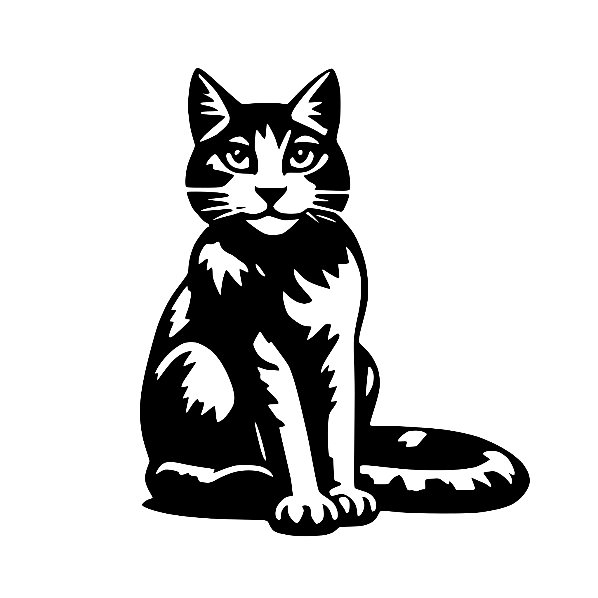AI-generated SVG of 'feral cat'