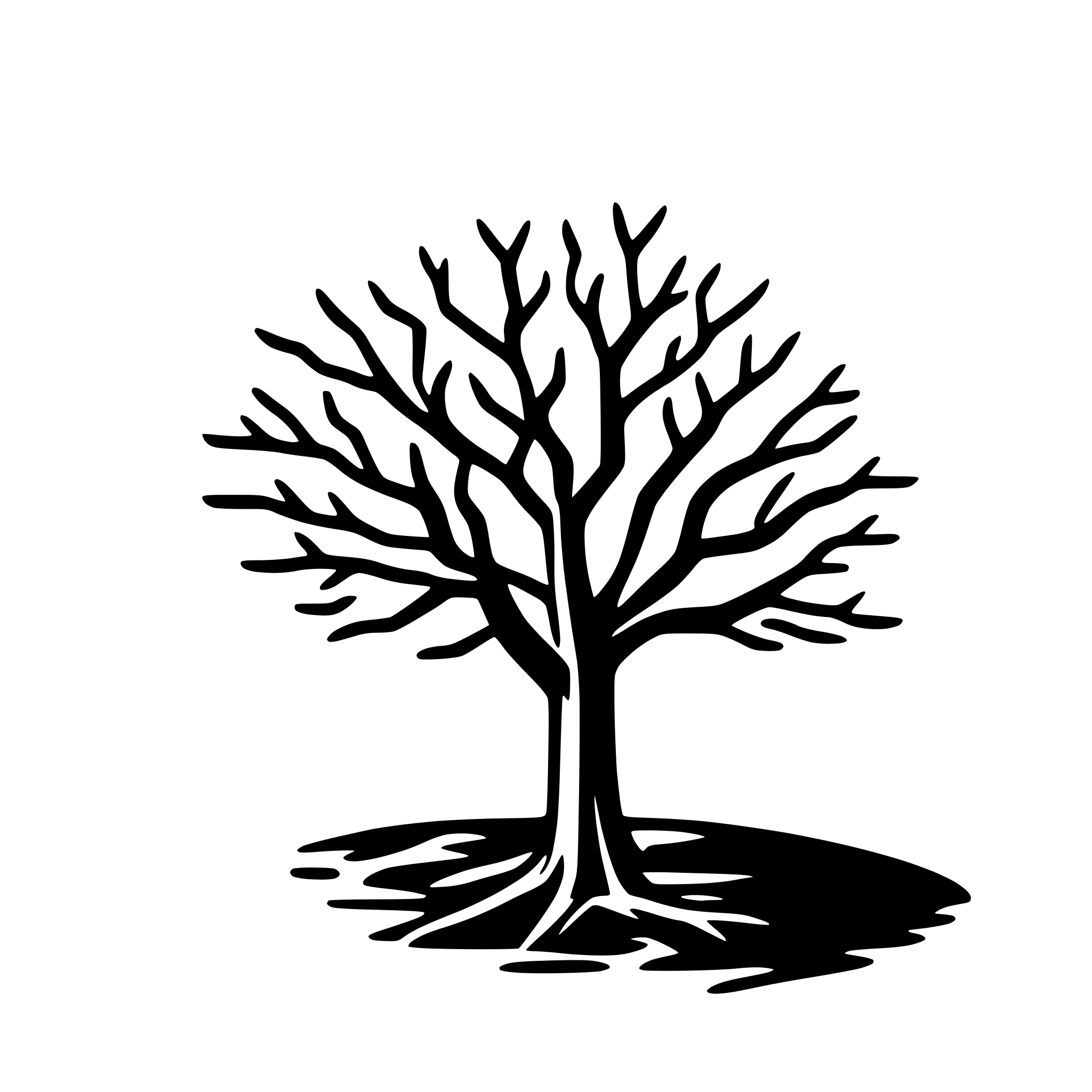 AI-generated SVG of a tree branches