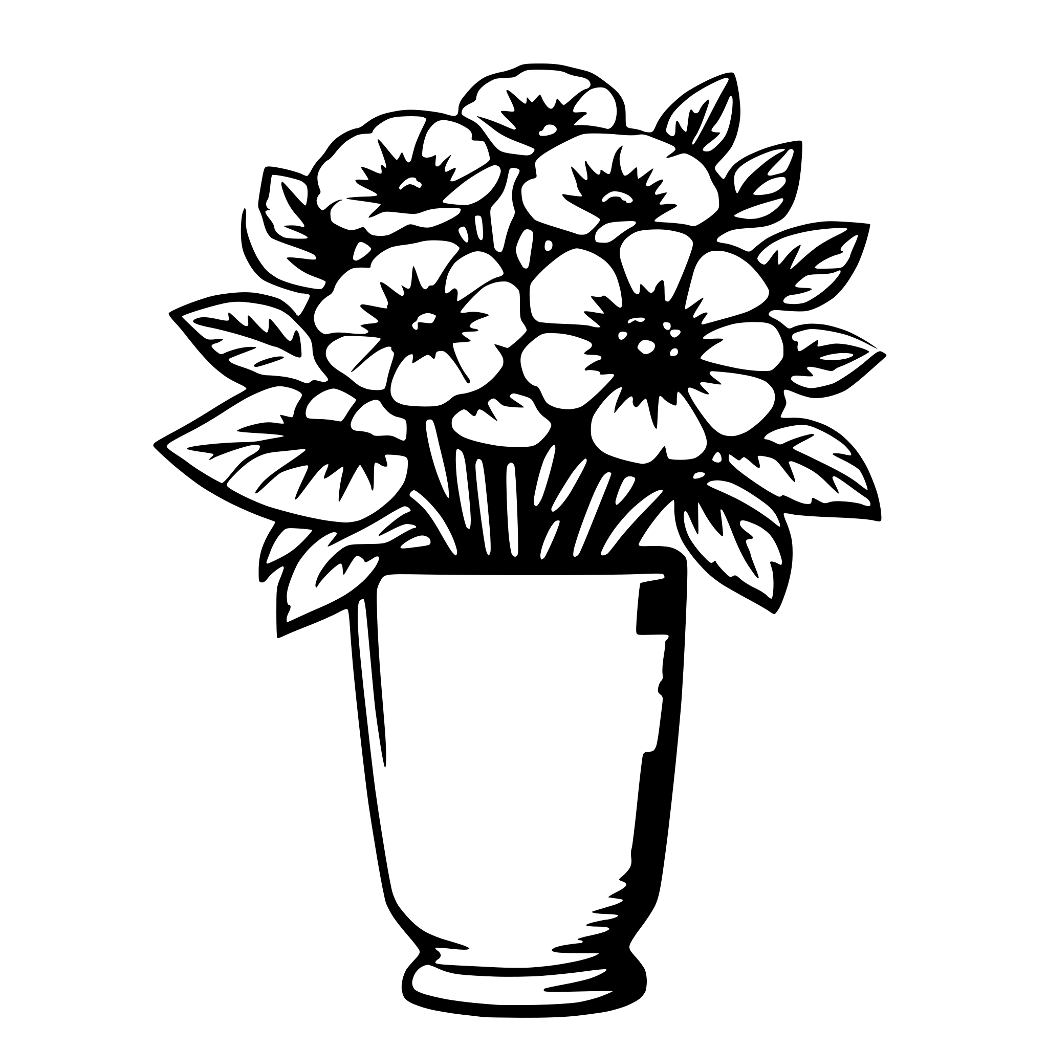 AI-generated SVG of 'flower vase'