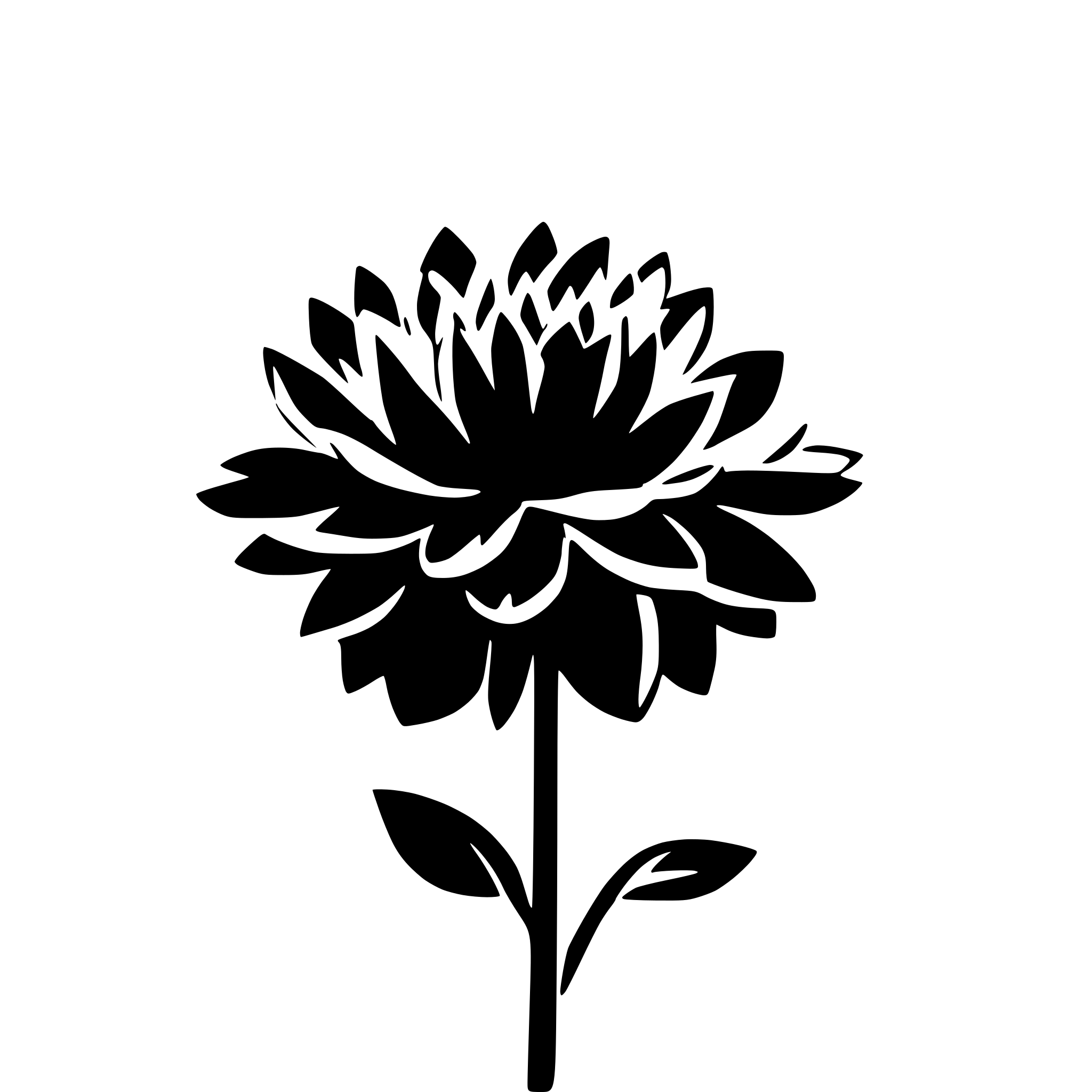 AI-generated SVG of a Dahlia flower