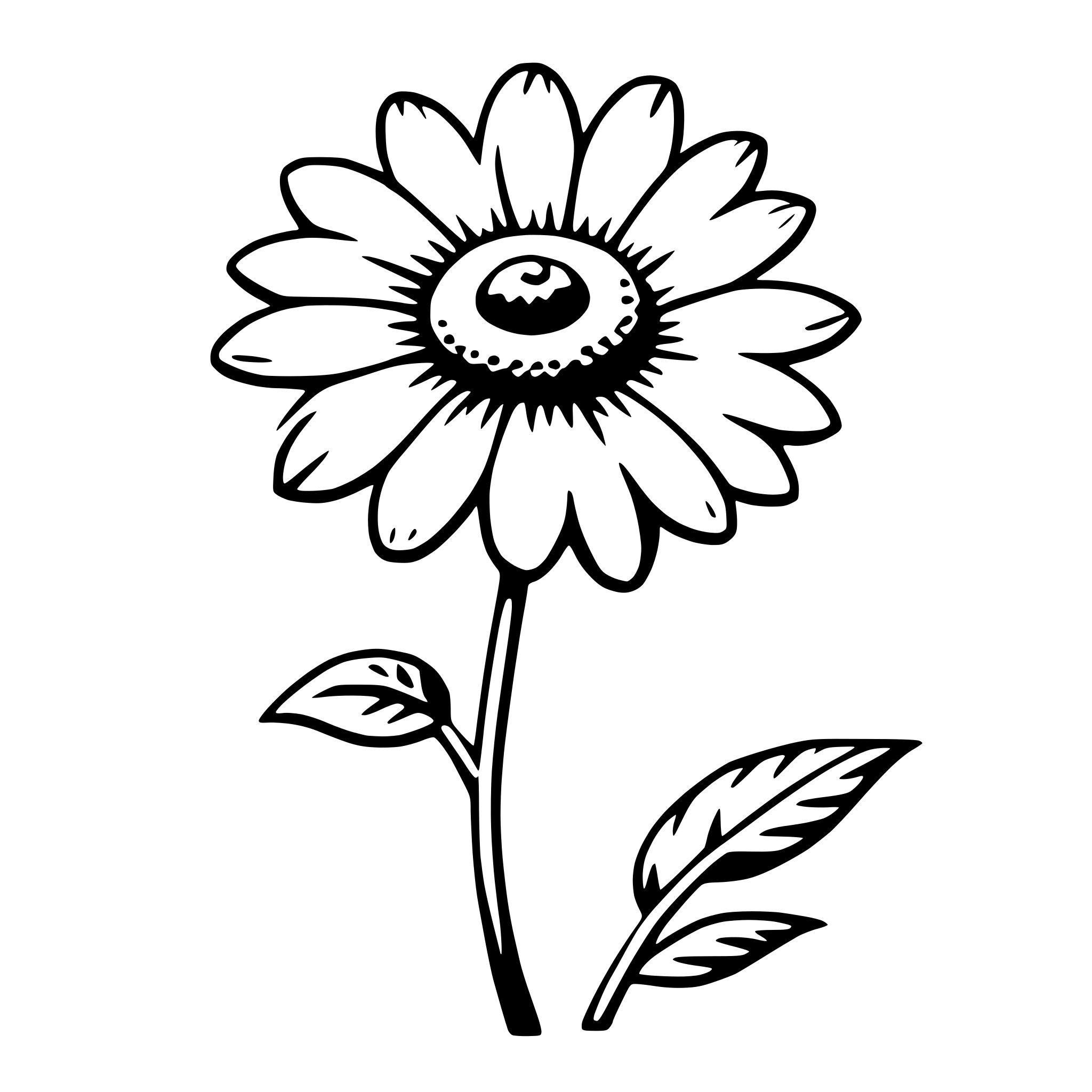 AI-generated SVG of a daisy