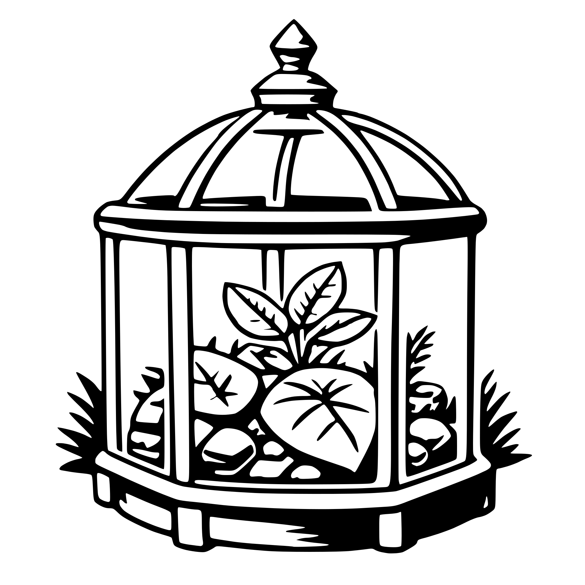 AI-generated SVG of 'terrarium'