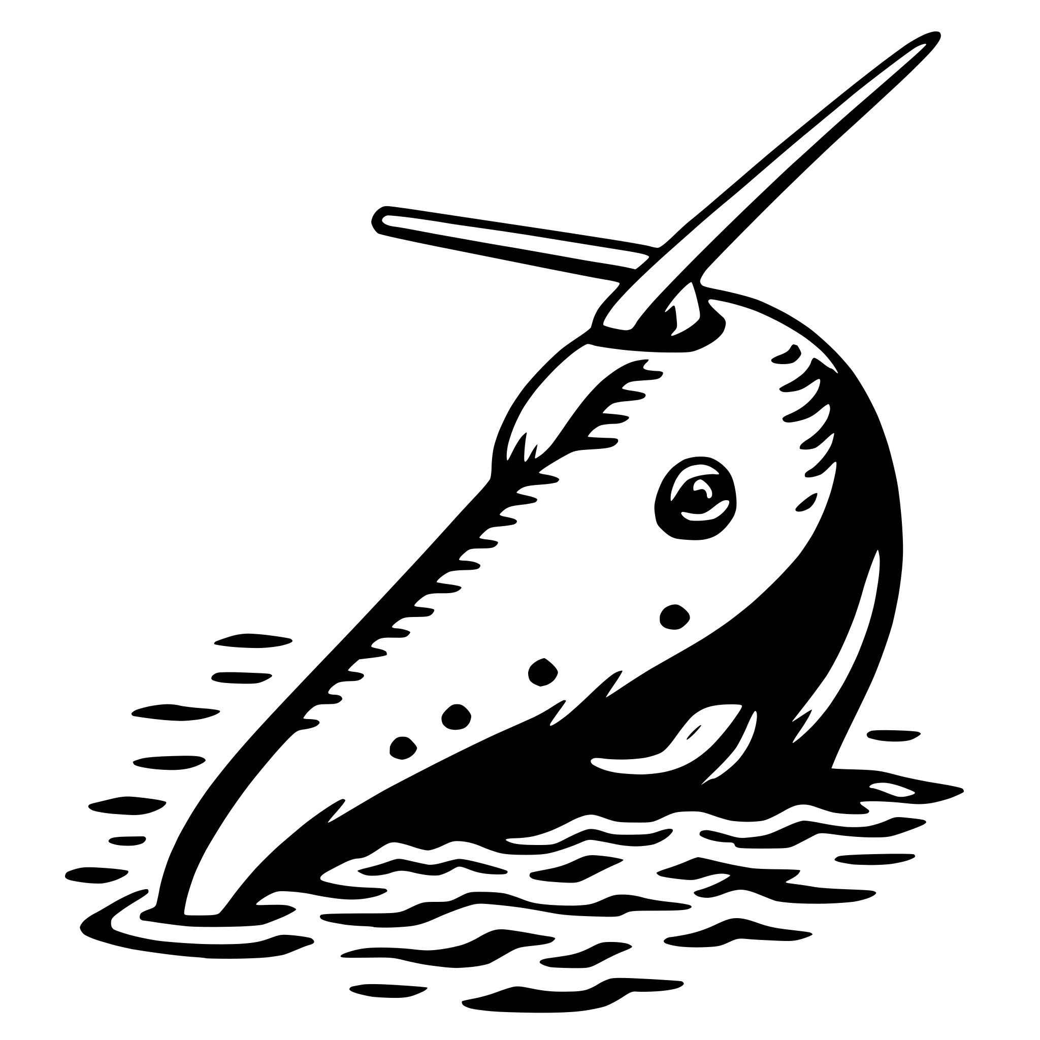 AI-generated SVG of a narwhal