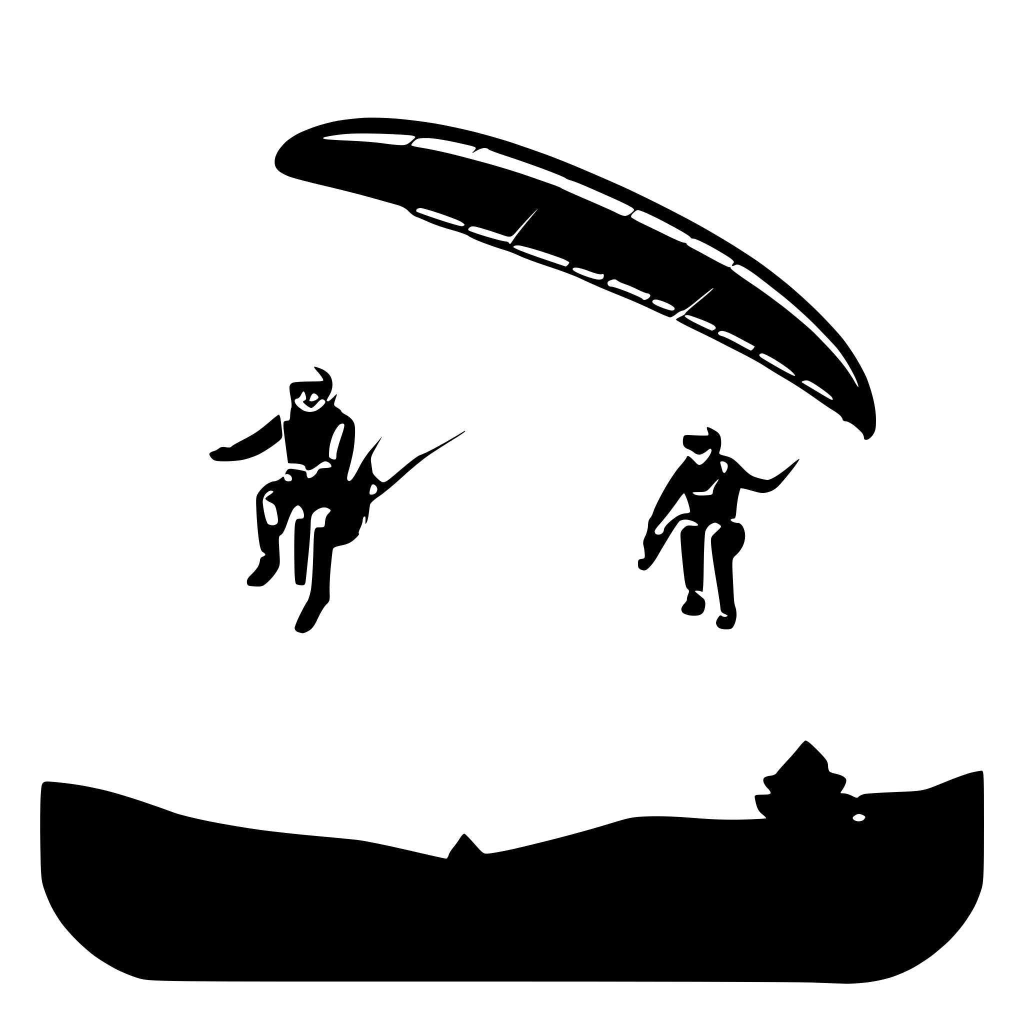 AI-generated SVG of 'tandem paraglider'