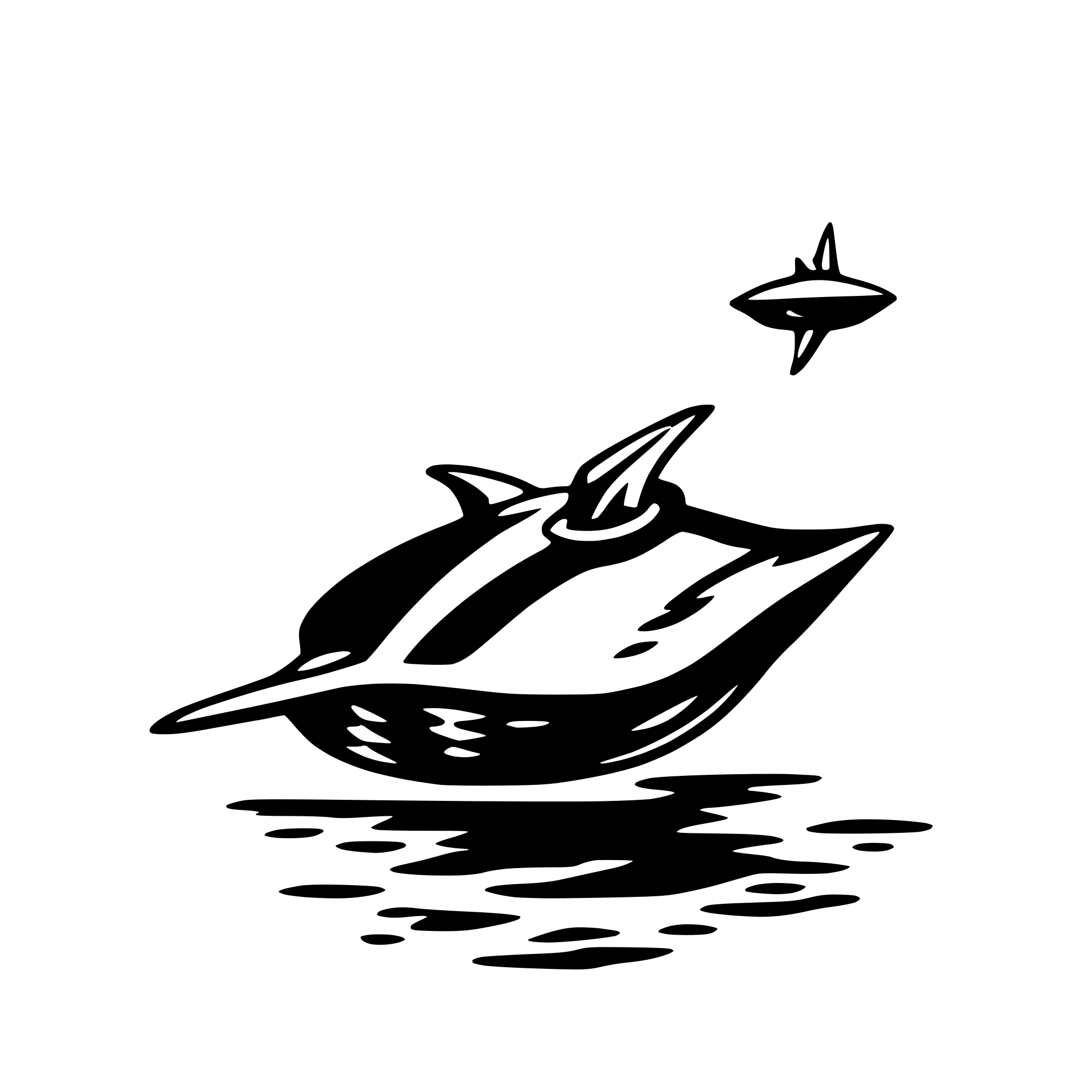 AI-generated SVG of a stingray gliding