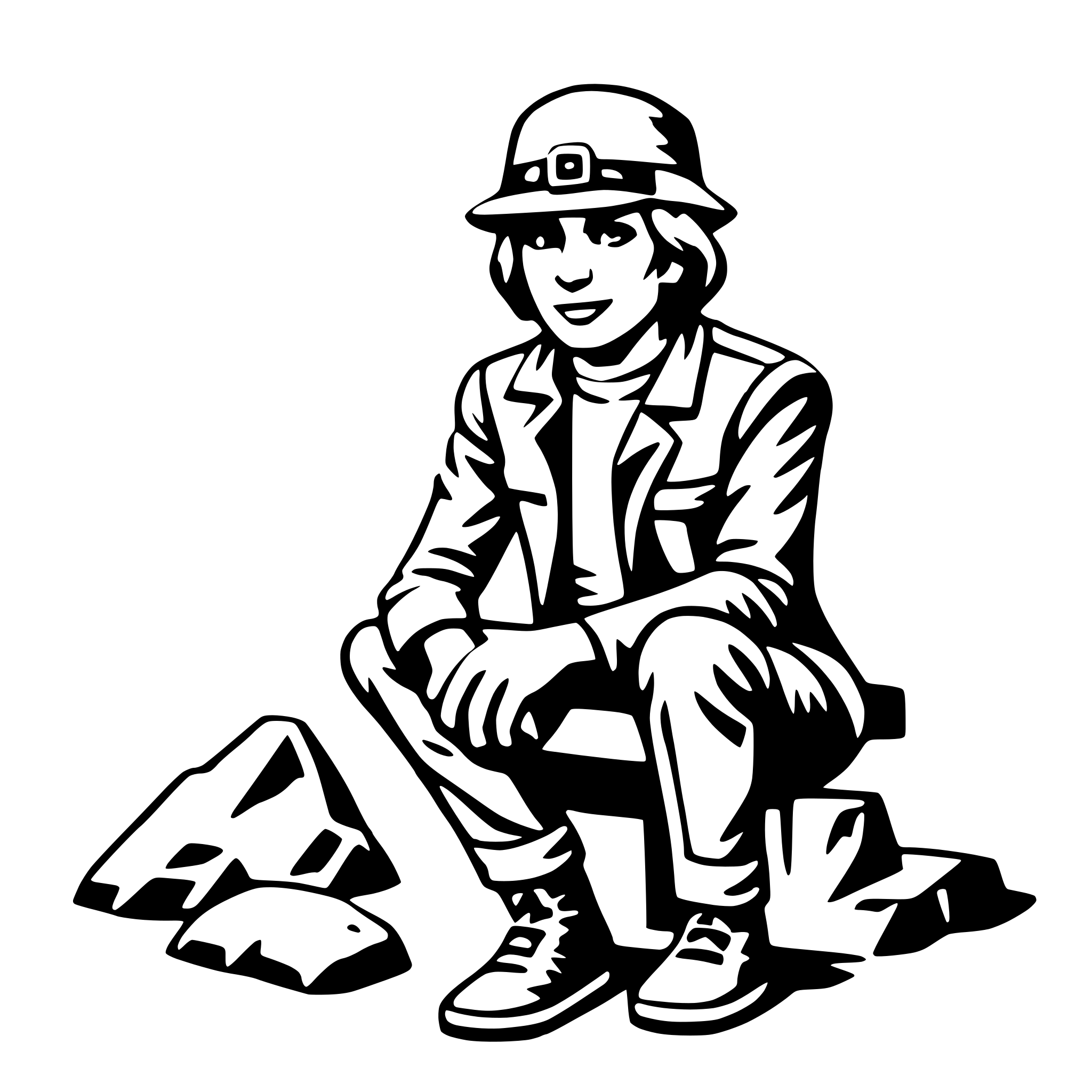 AI-generated SVG of a geologist