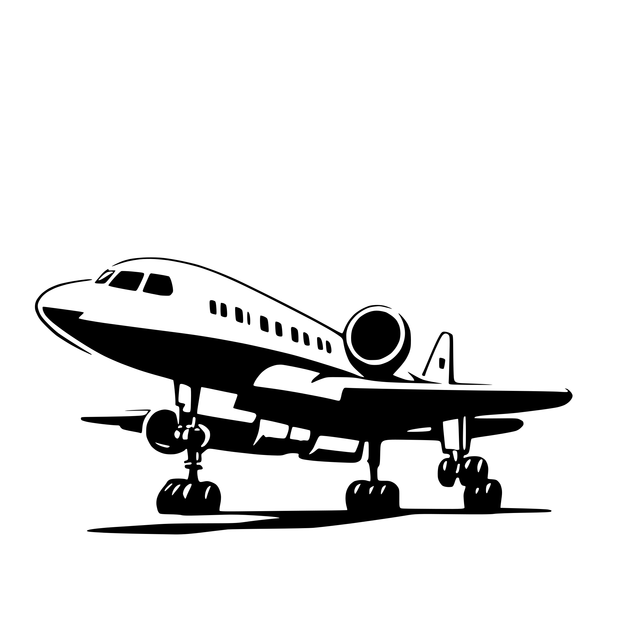 AI-generated SVG of a boeing plane