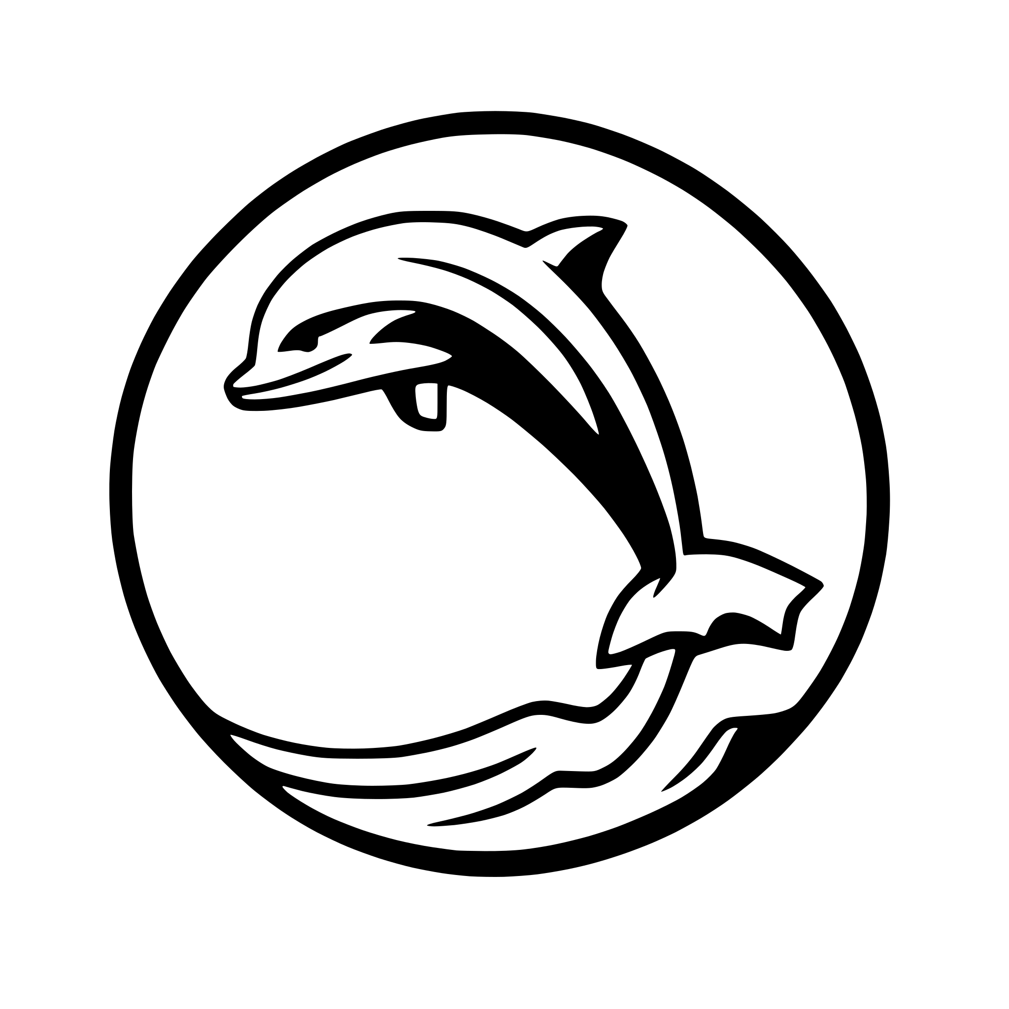 AI-generated SVG of 'minimalist dolphin with wave'