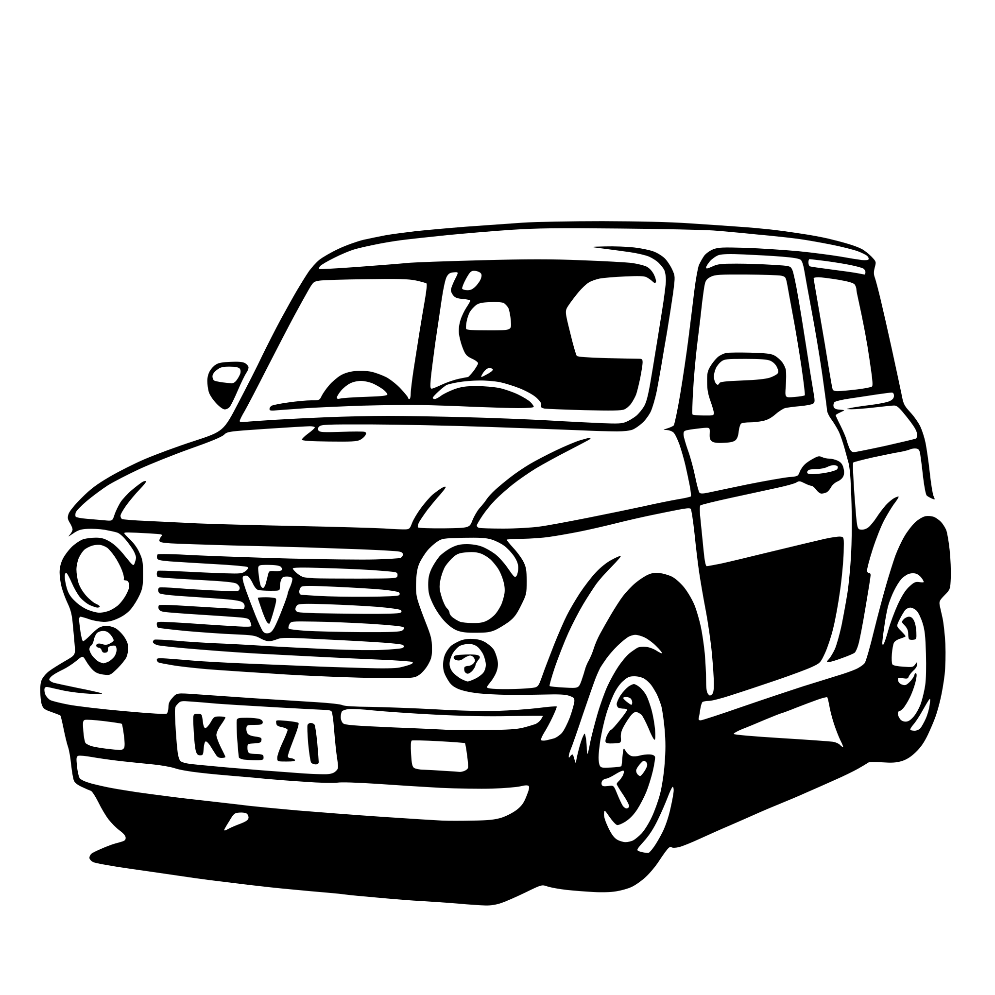 AI-generated SVG of a kei car