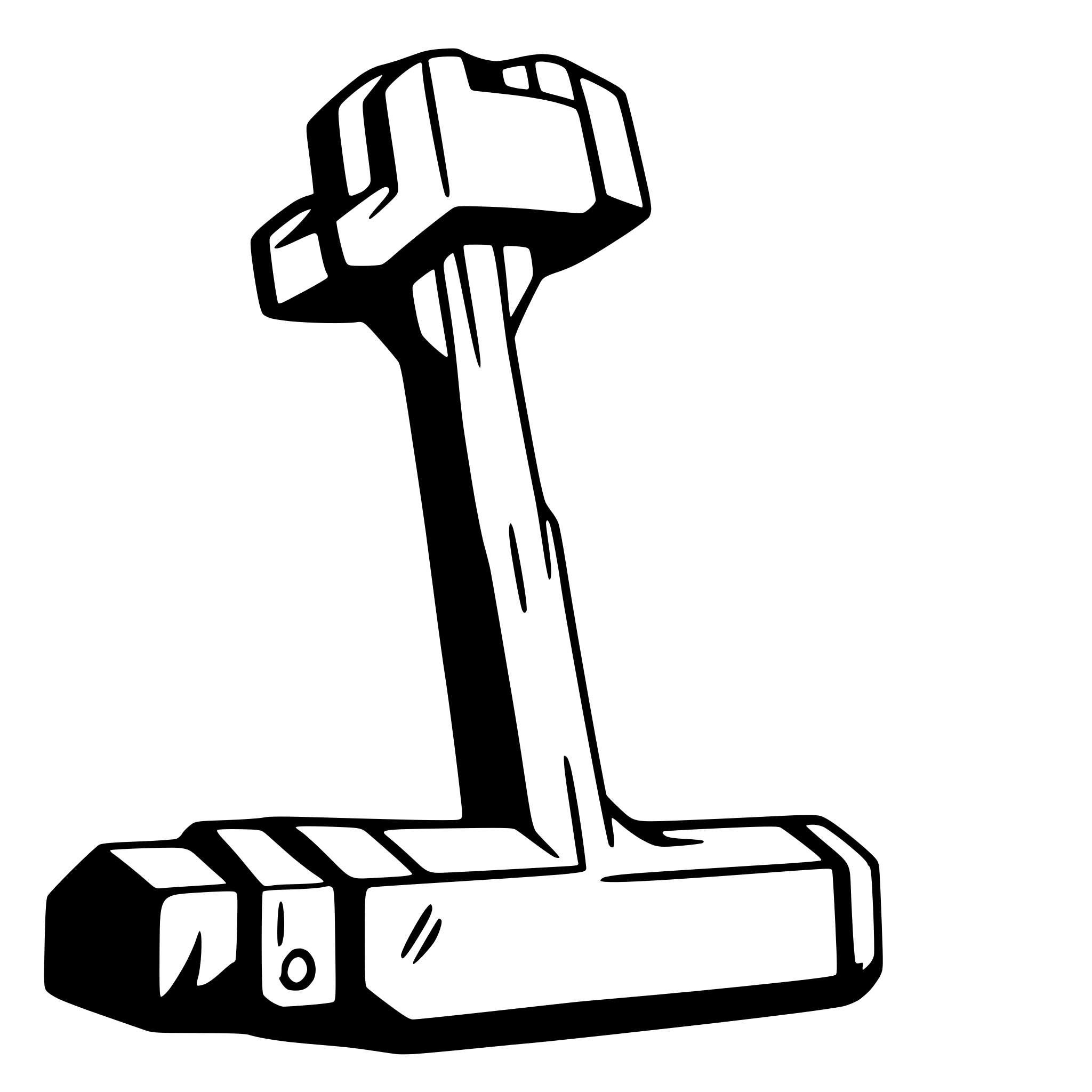 AI-generated SVG of 'a sledgehammer for war no background or shadows or other objects side view'