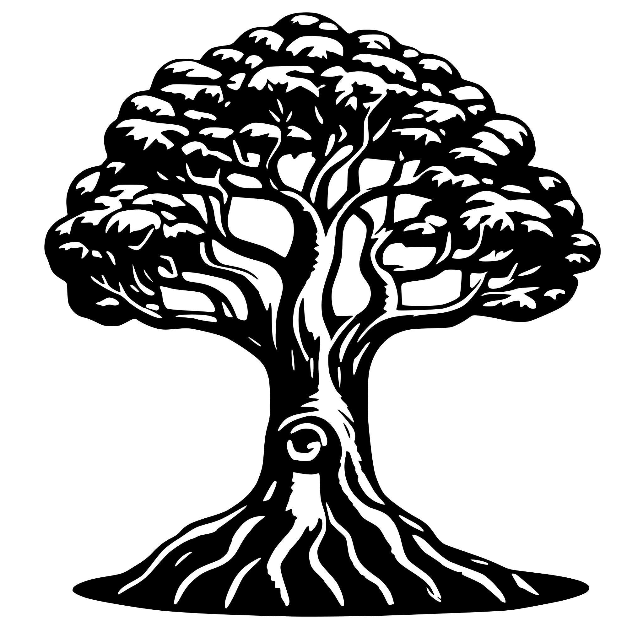 AI-generated SVG of 'yggdrasil'