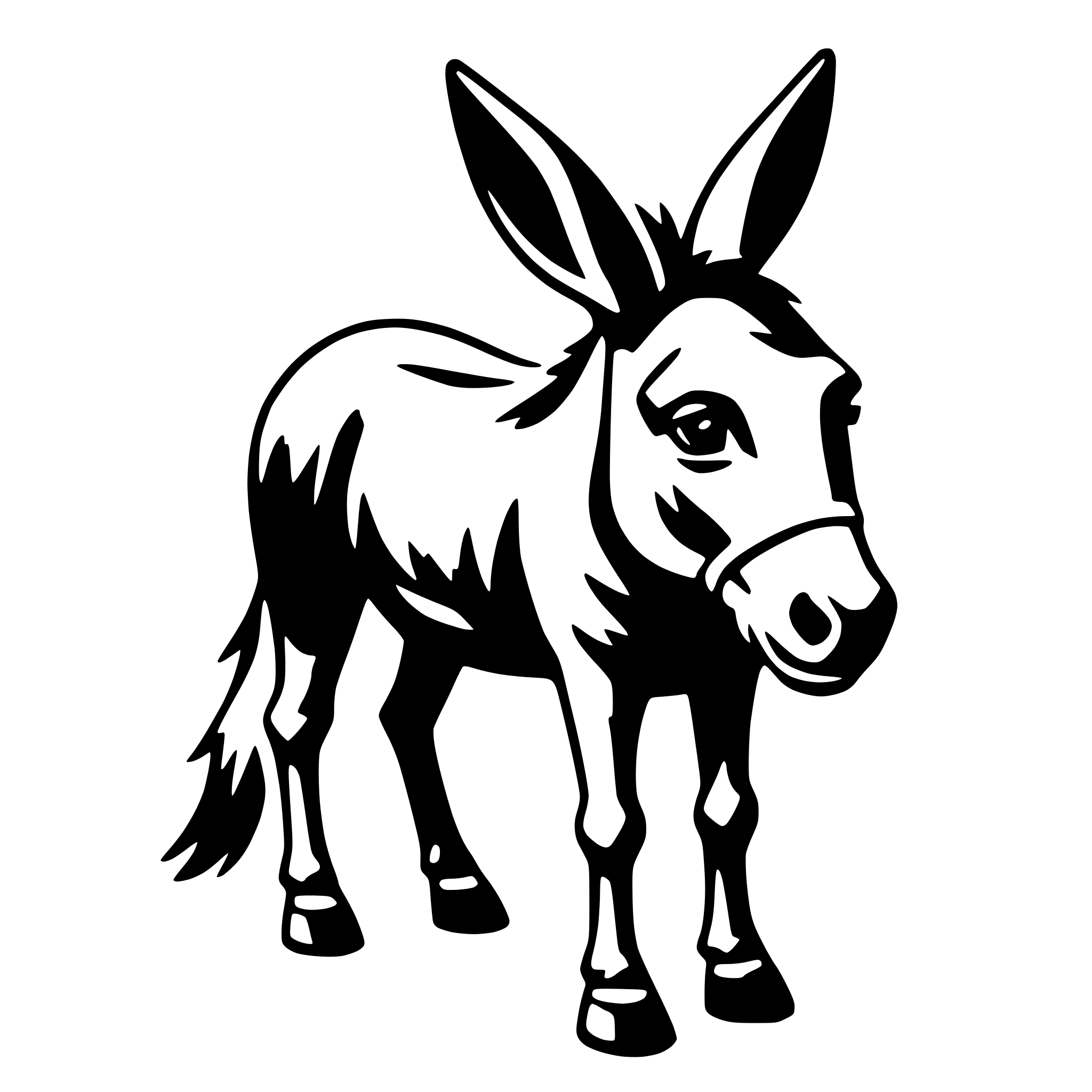 AI-generated SVG of a donkey