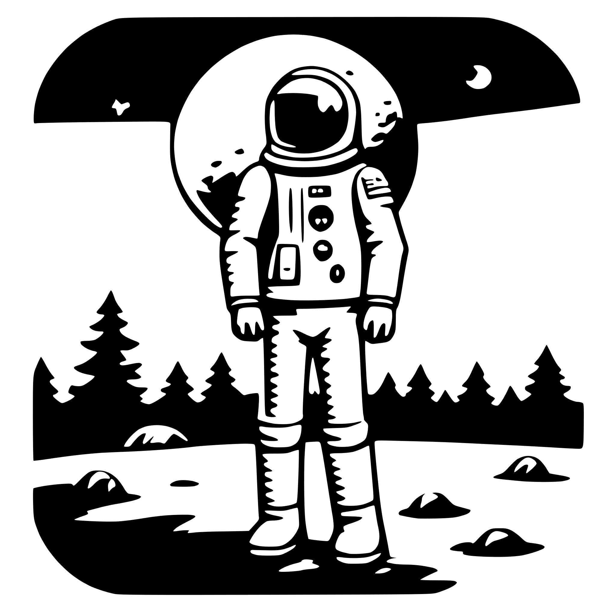 AI-generated SVG of a moon landing