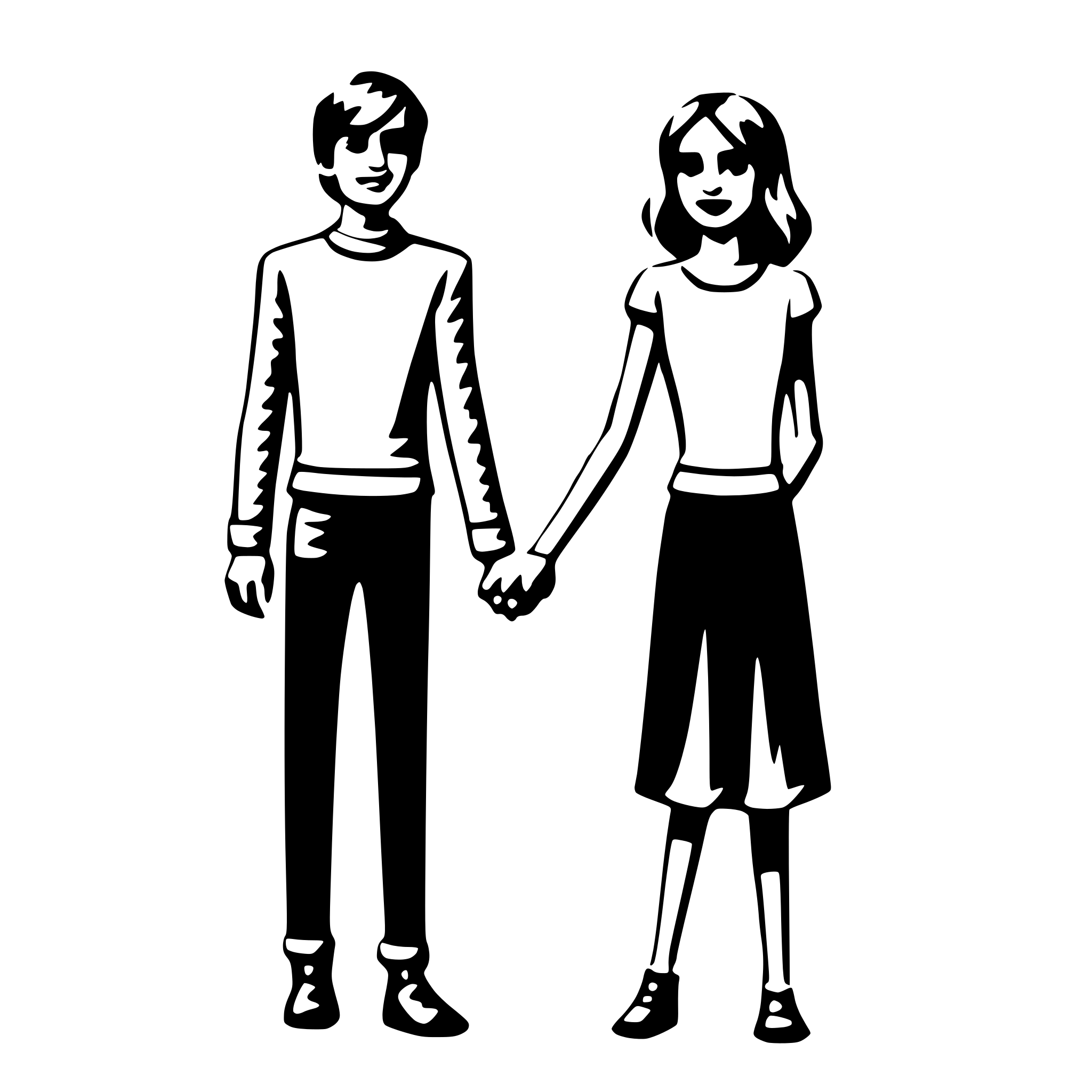 AI-generated SVG of 'couple holding hands'