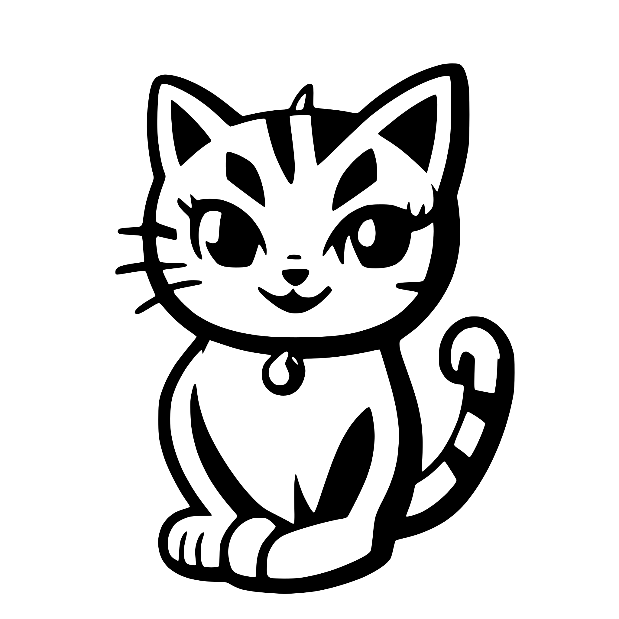 AI-generated SVG of a cartoon cat