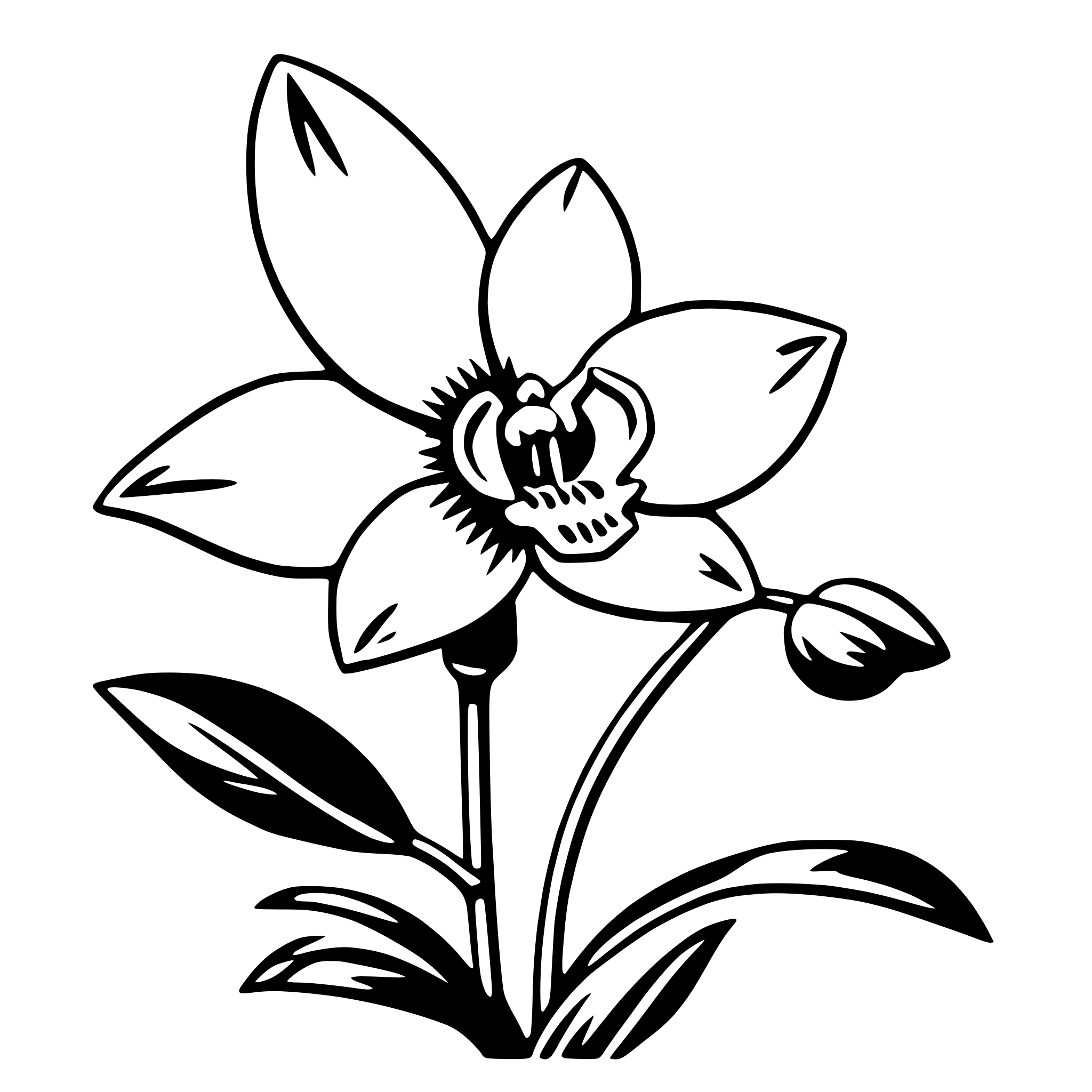 AI-generated SVG of 'orchid'