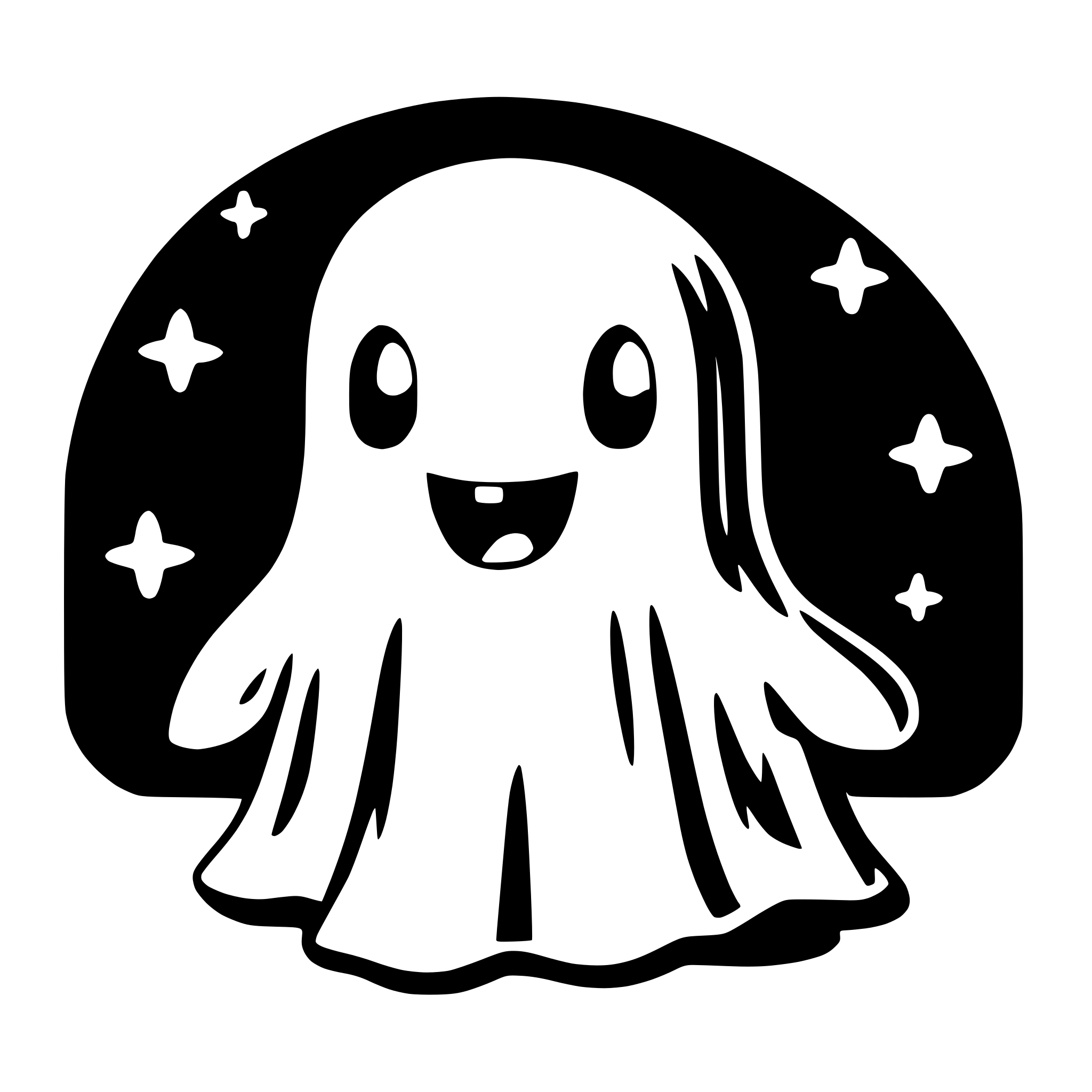 AI-generated SVG of a cutest simple kawaii ghost