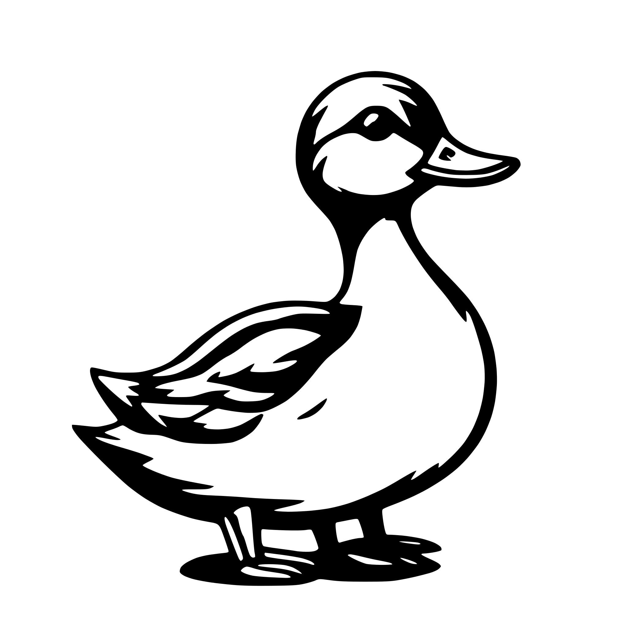 AI-generated SVG of 'duck earring'