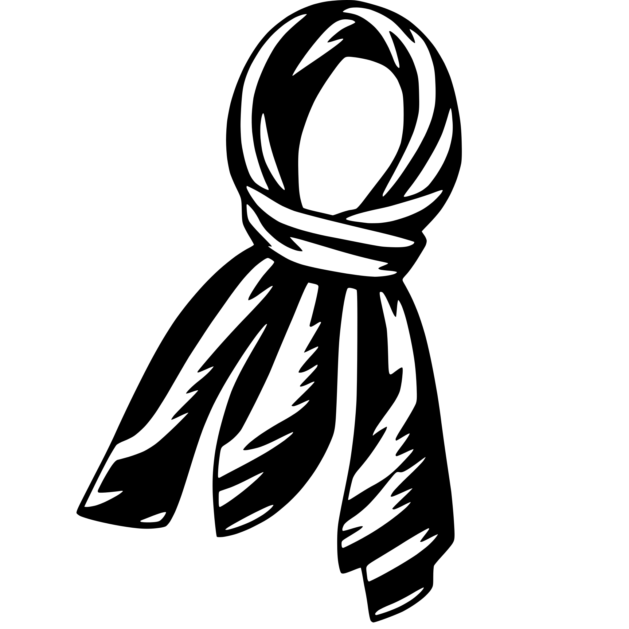 AI-generated SVG of a scarf