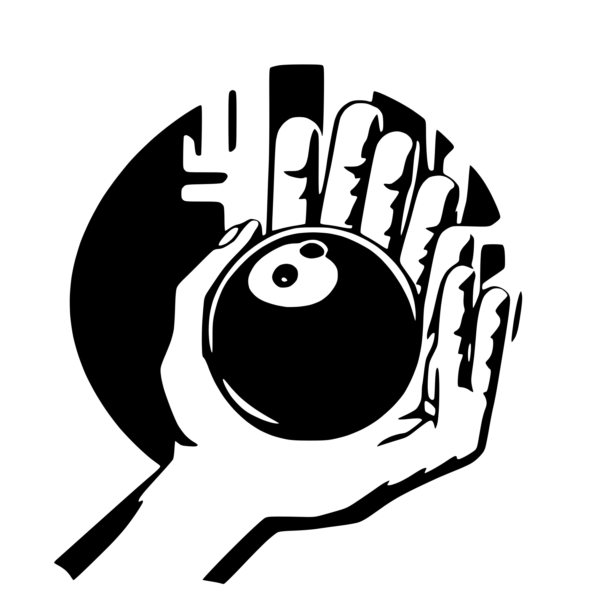 AI-generated SVG of a a hand holding a bowling ball