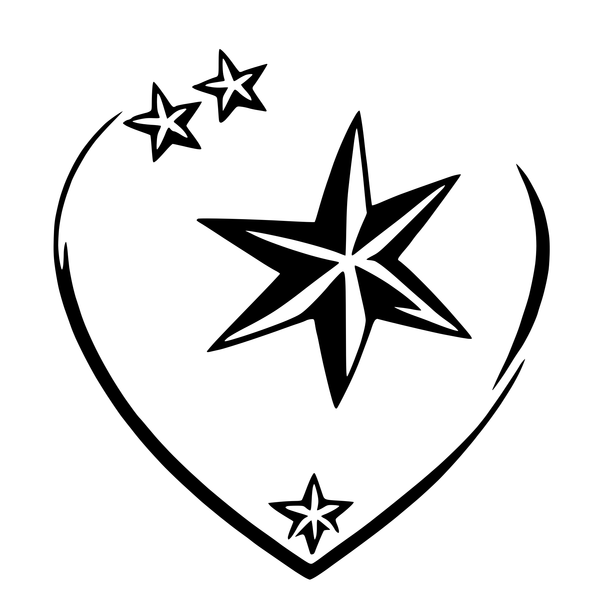 AI-generated SVG of 'heart-shaped stars'
