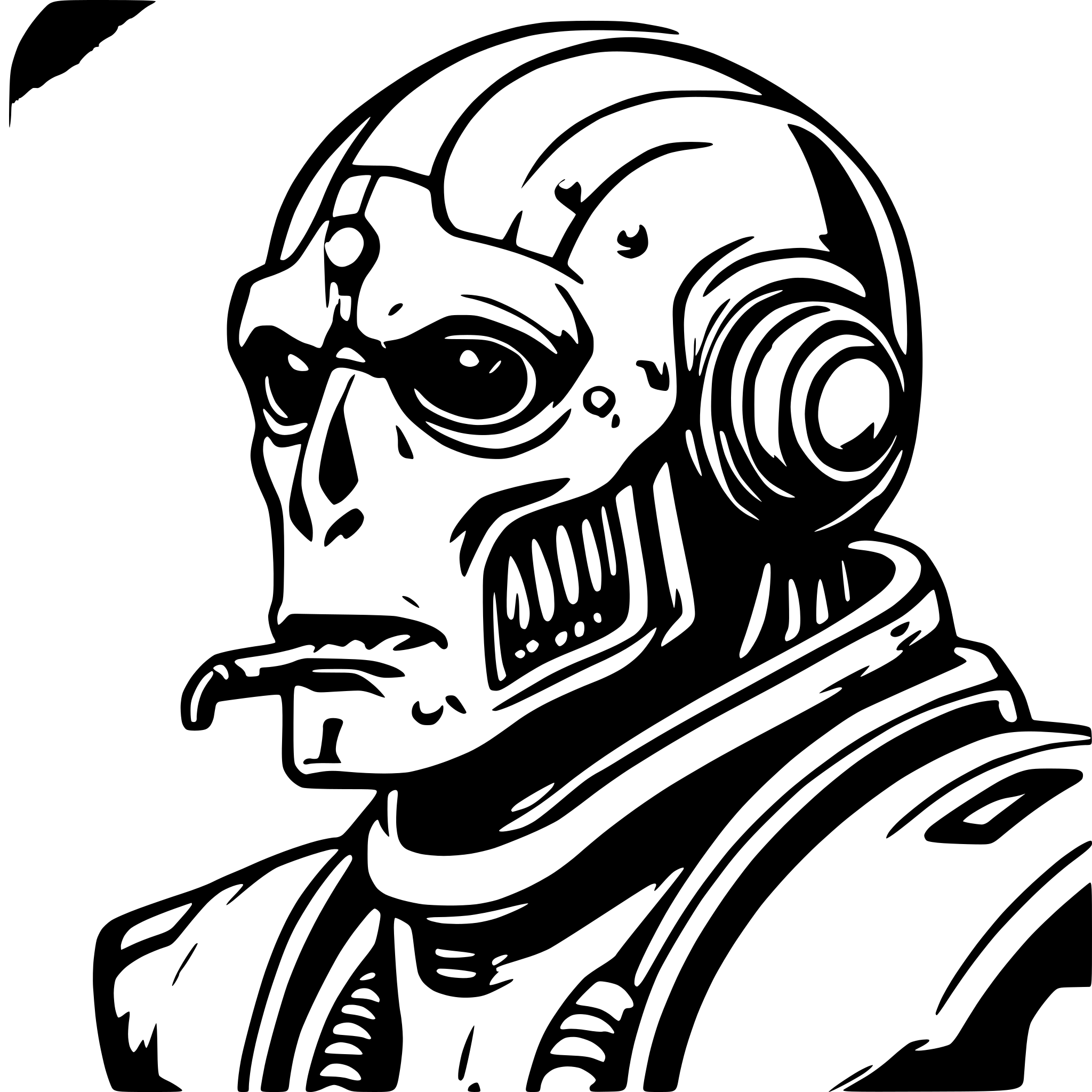 AI-generated SVG of a strogg from quake 4