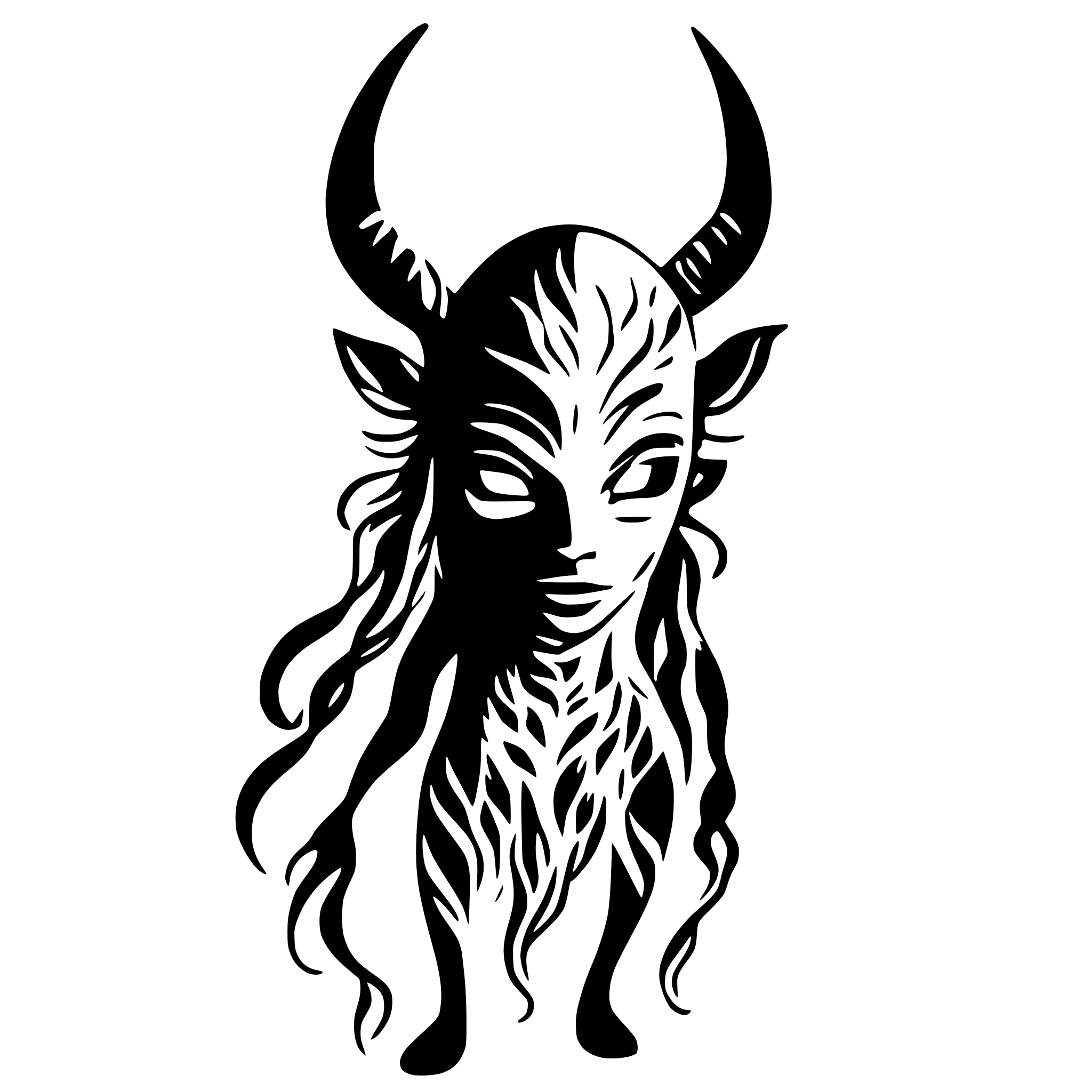 AI-generated SVG of a a demon