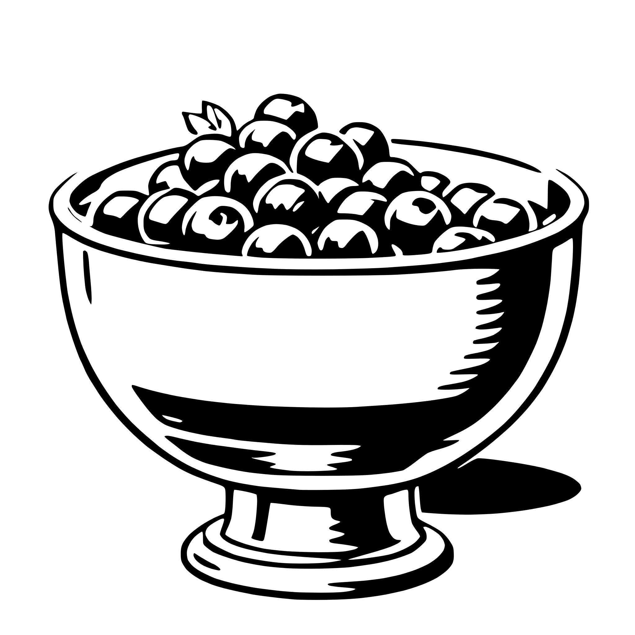 AI-generated SVG of 'punch bowl'
