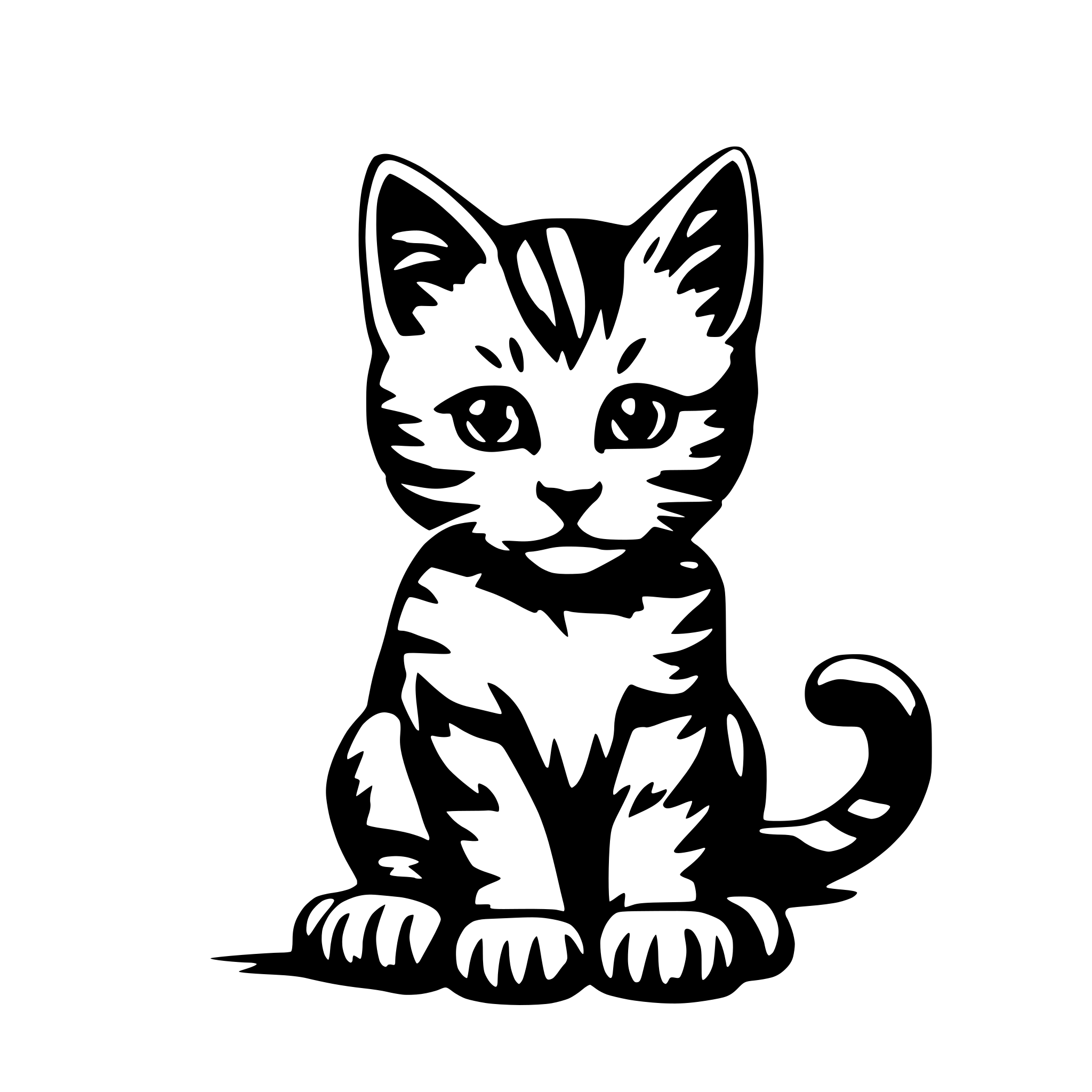 AI-generated SVG of 'Draw a kitten with lines'