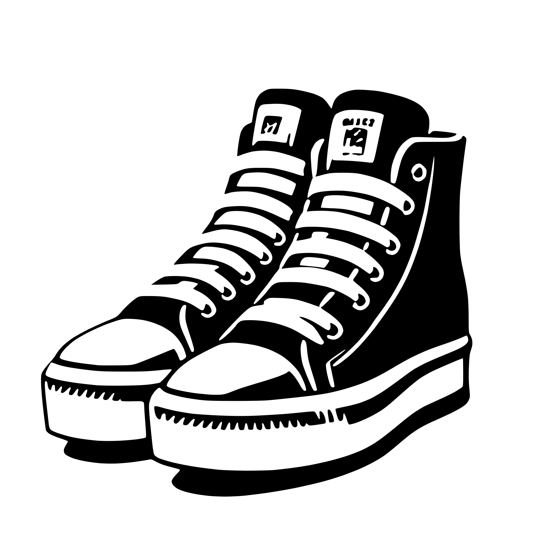 AI-generated SVG of 'sneakers'