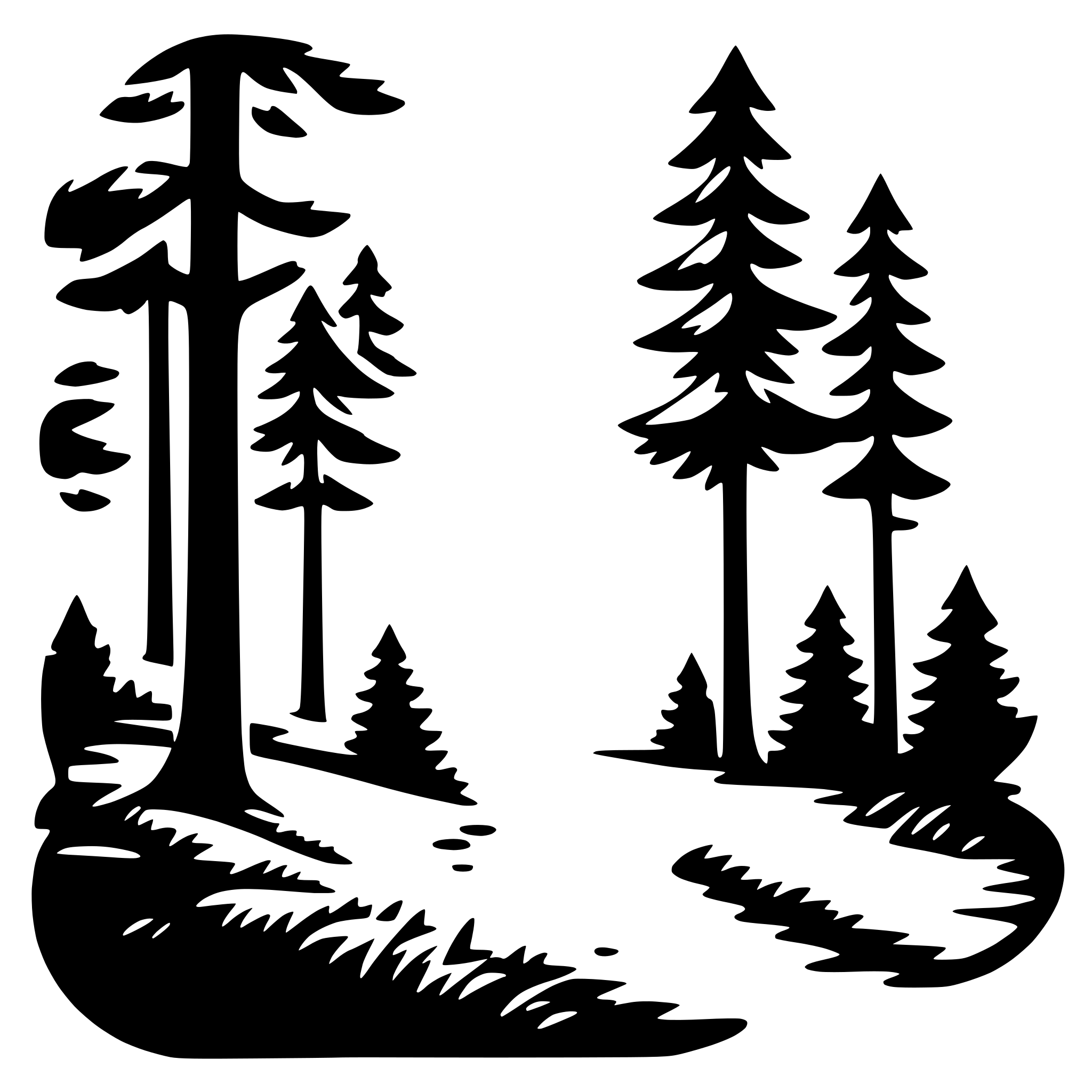 AI-generated SVG of a forest exploration
