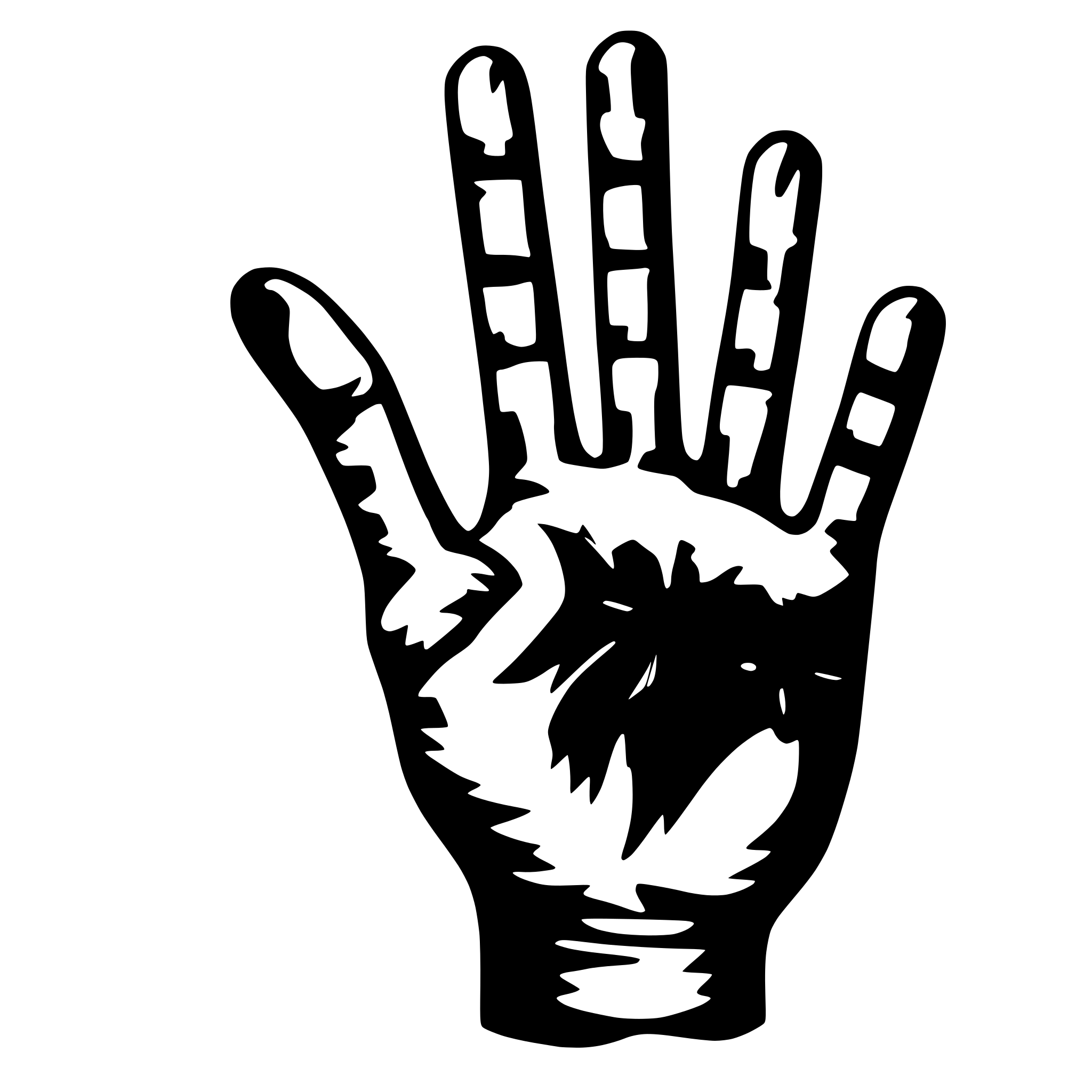 AI-generated SVG of 'bloody hand'