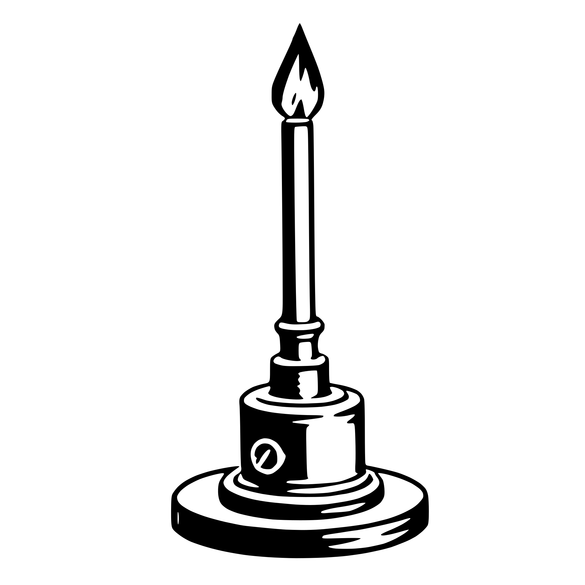 AI-generated SVG of a bunsen burner