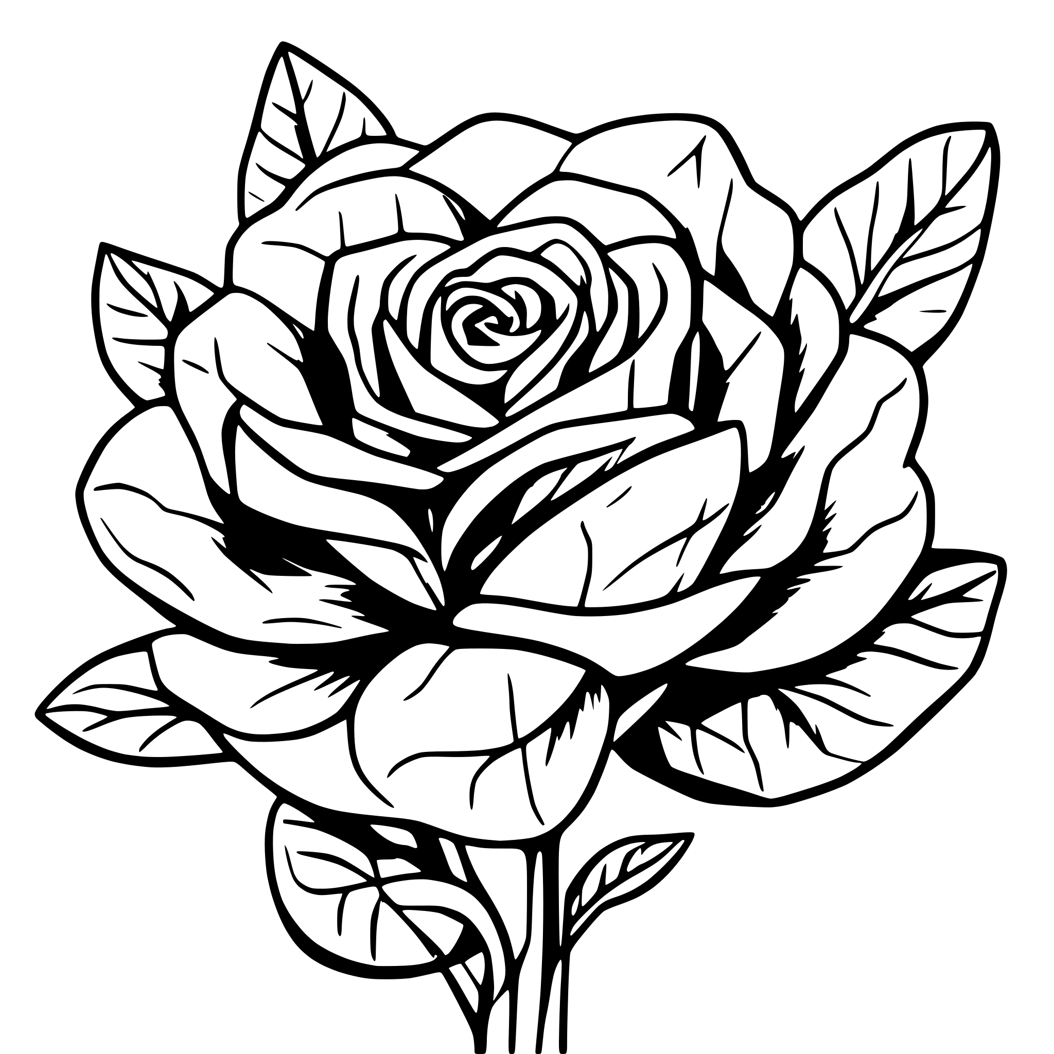 AI-generated SVG of a rose