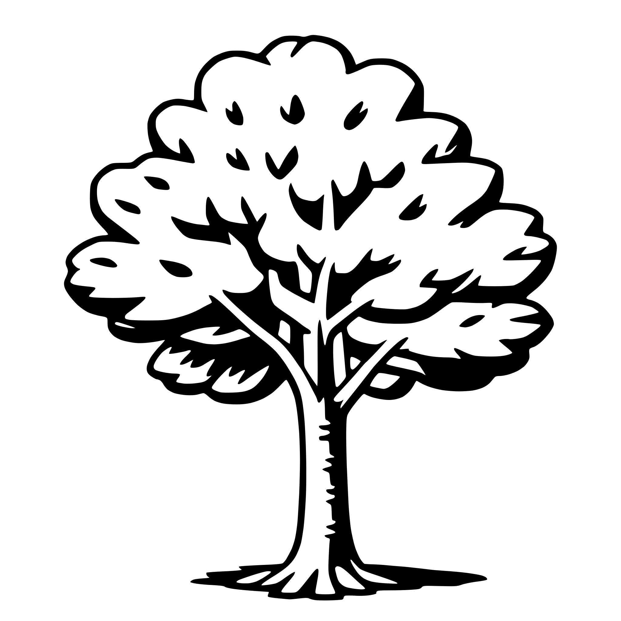 AI-generated SVG of 'oak tree'