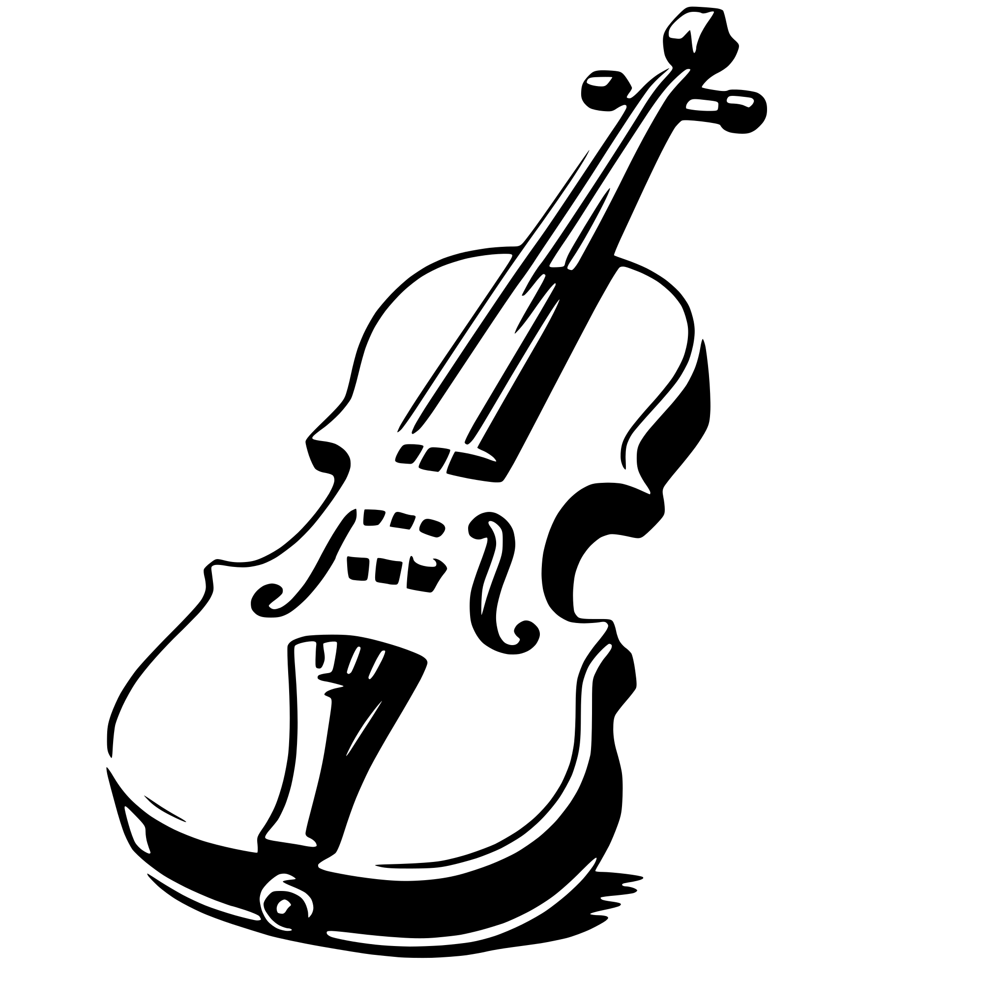 AI-generated SVG of a violin