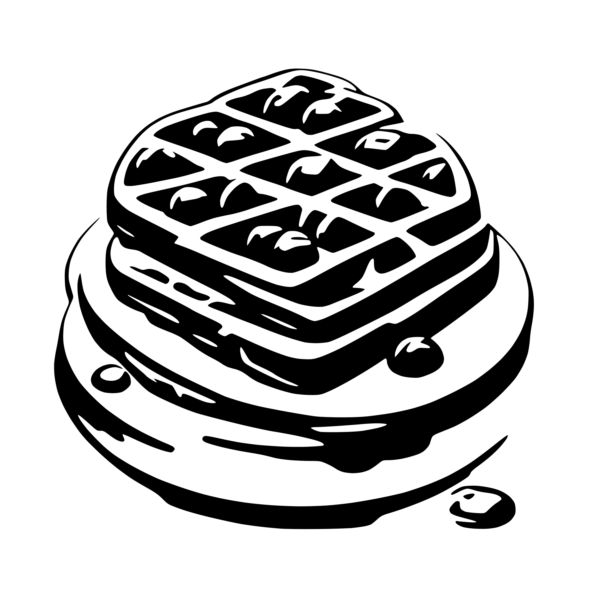 AI-generated SVG of a waffle
