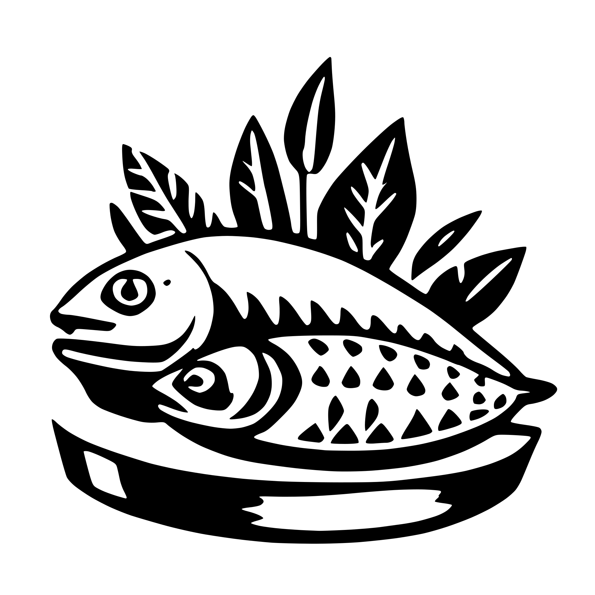 AI-generated SVG of a gourmet seafood products