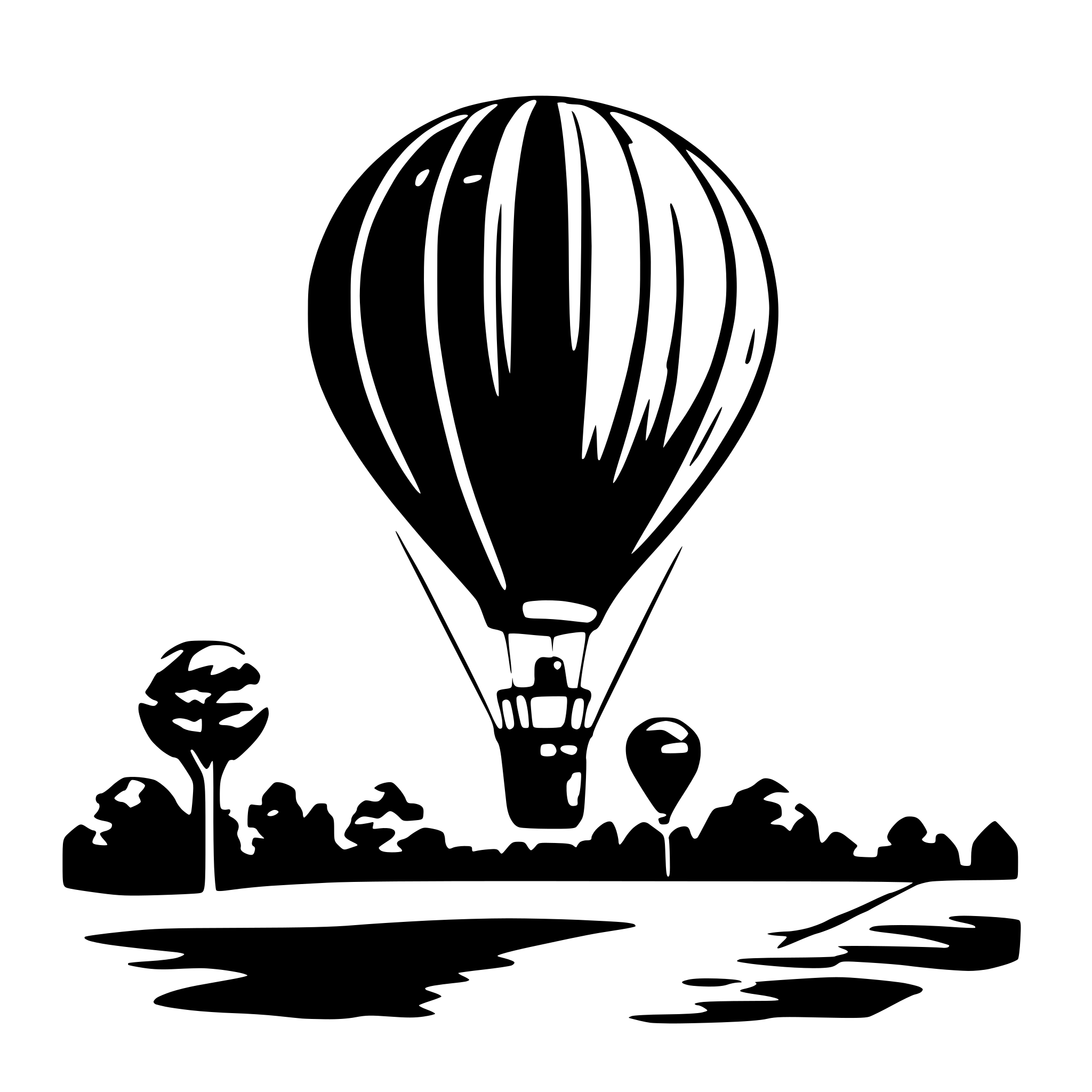 AI-generated SVG of 'hot air balloon, simple'