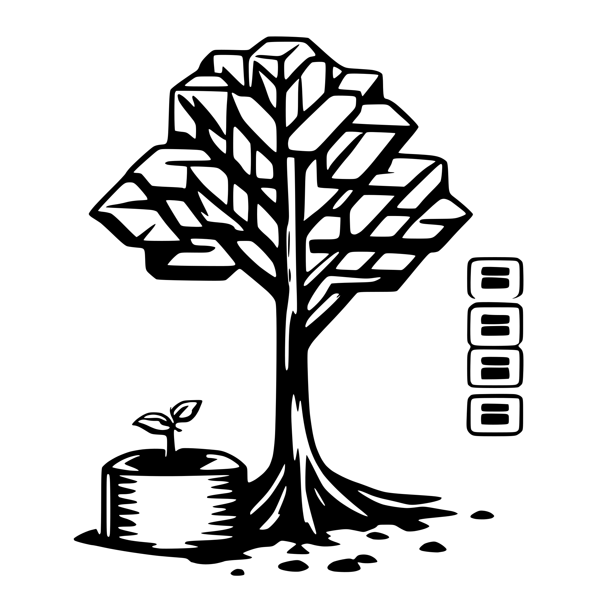AI-generated SVG of 'Spreadsheet growing on a tree'