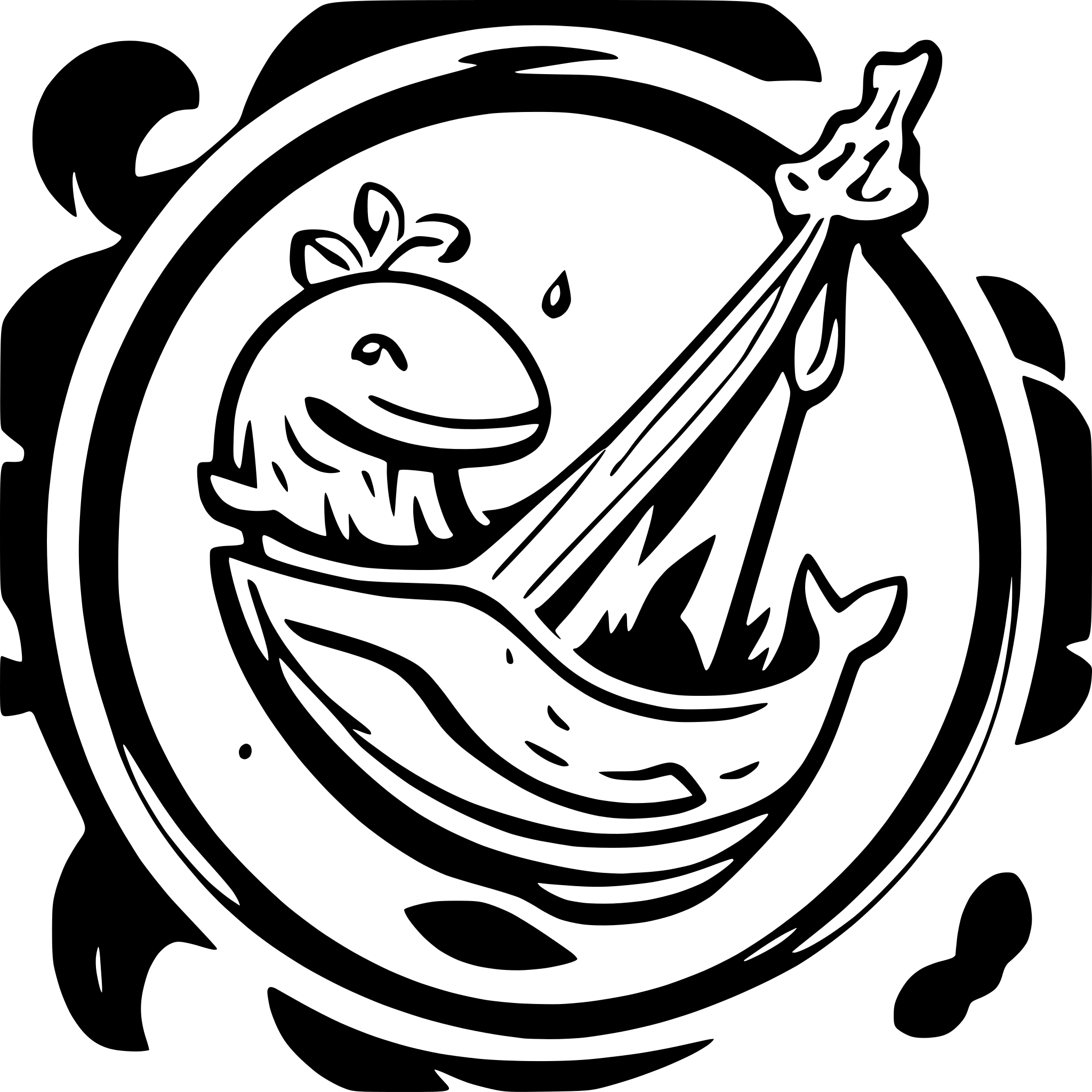 AI-generated SVG of 'a whale playing a lute'