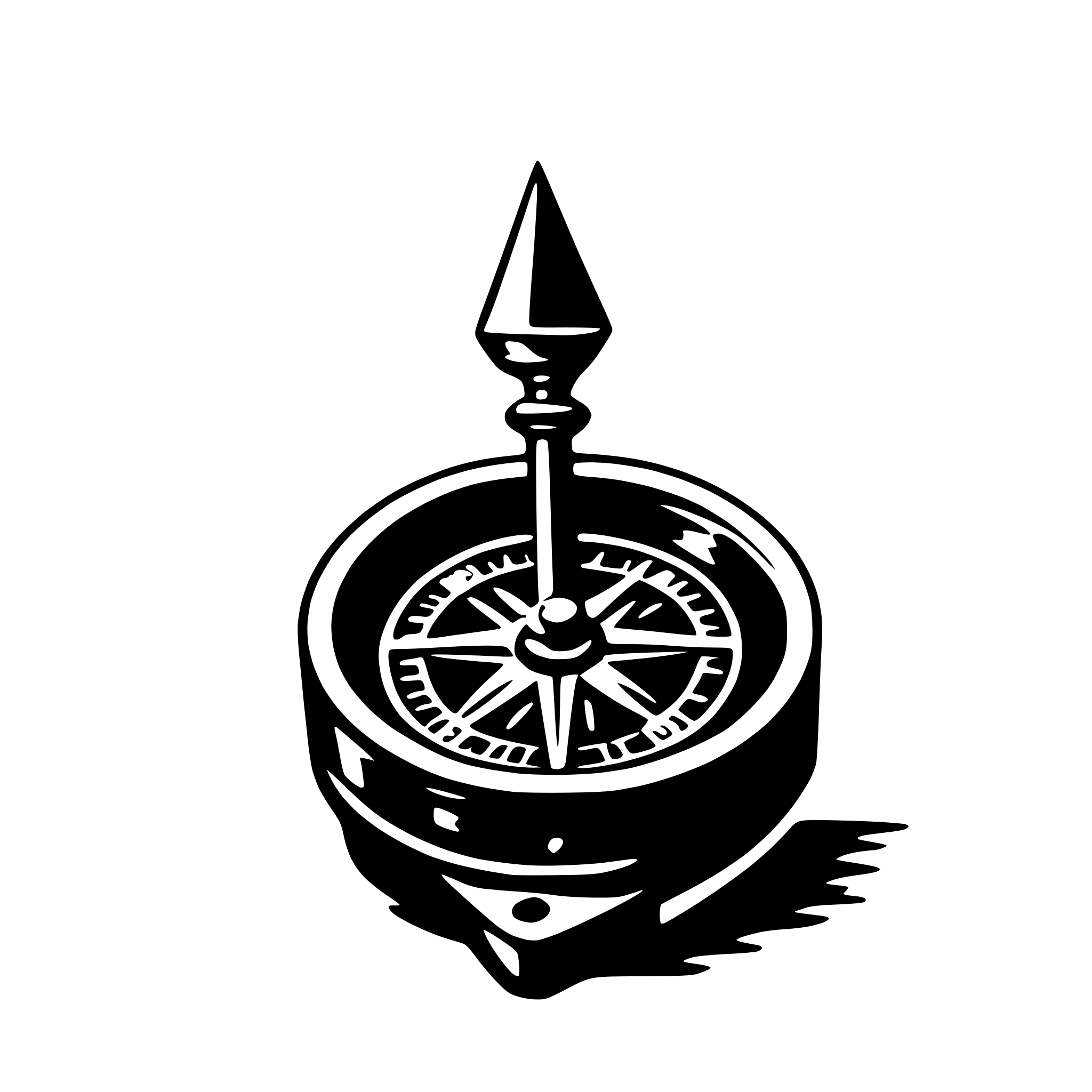 AI-generated SVG of a compass and map